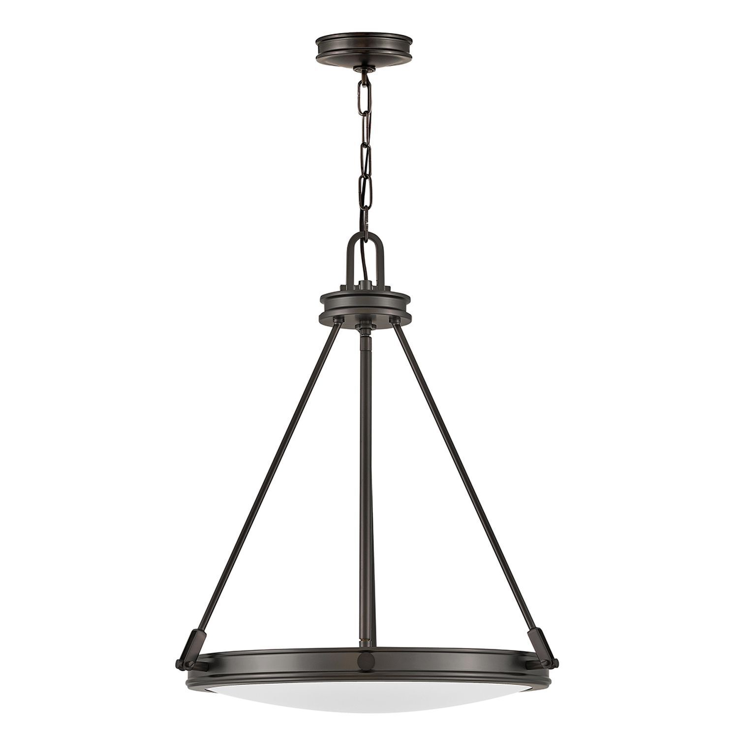 Hängelampe Metall Glas Ø 54,3 cm H: max. 377 cm 4x E14
