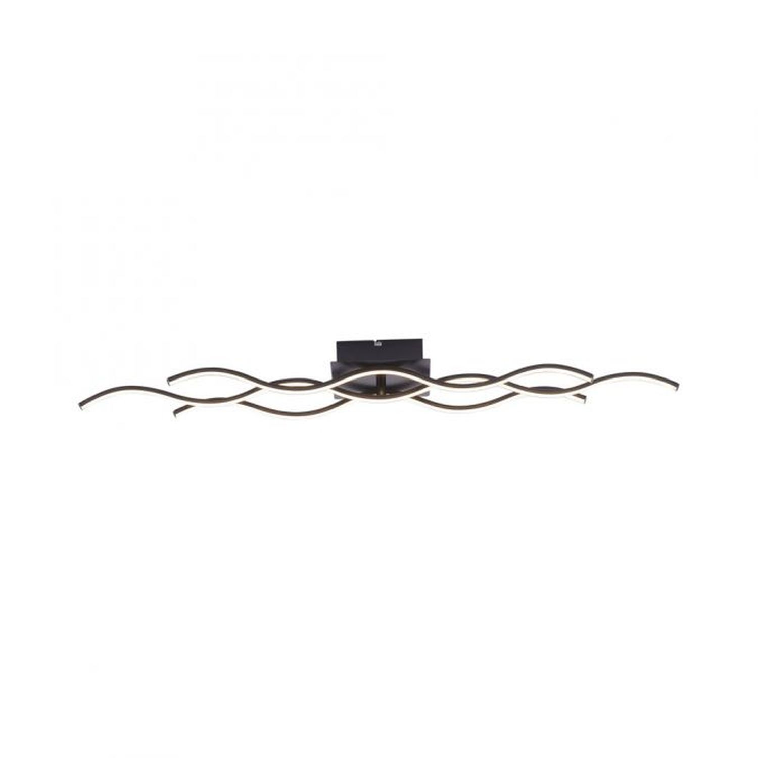 LED Deckenlampe Wellen Metall Schwarz 3920 lm Modern