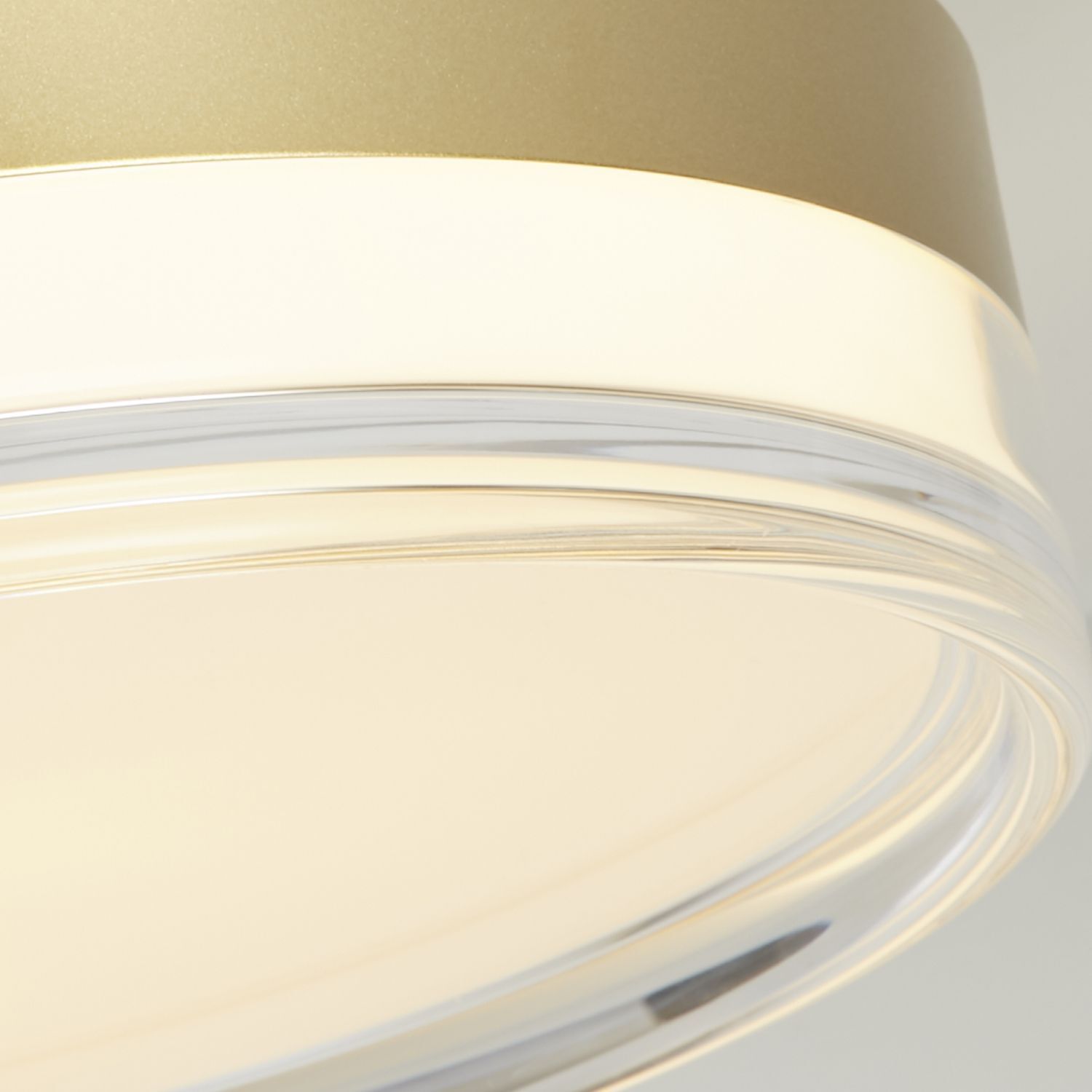 Runde LED Deckenleuchte Metall in Gold Ø40 cm 1850 lm