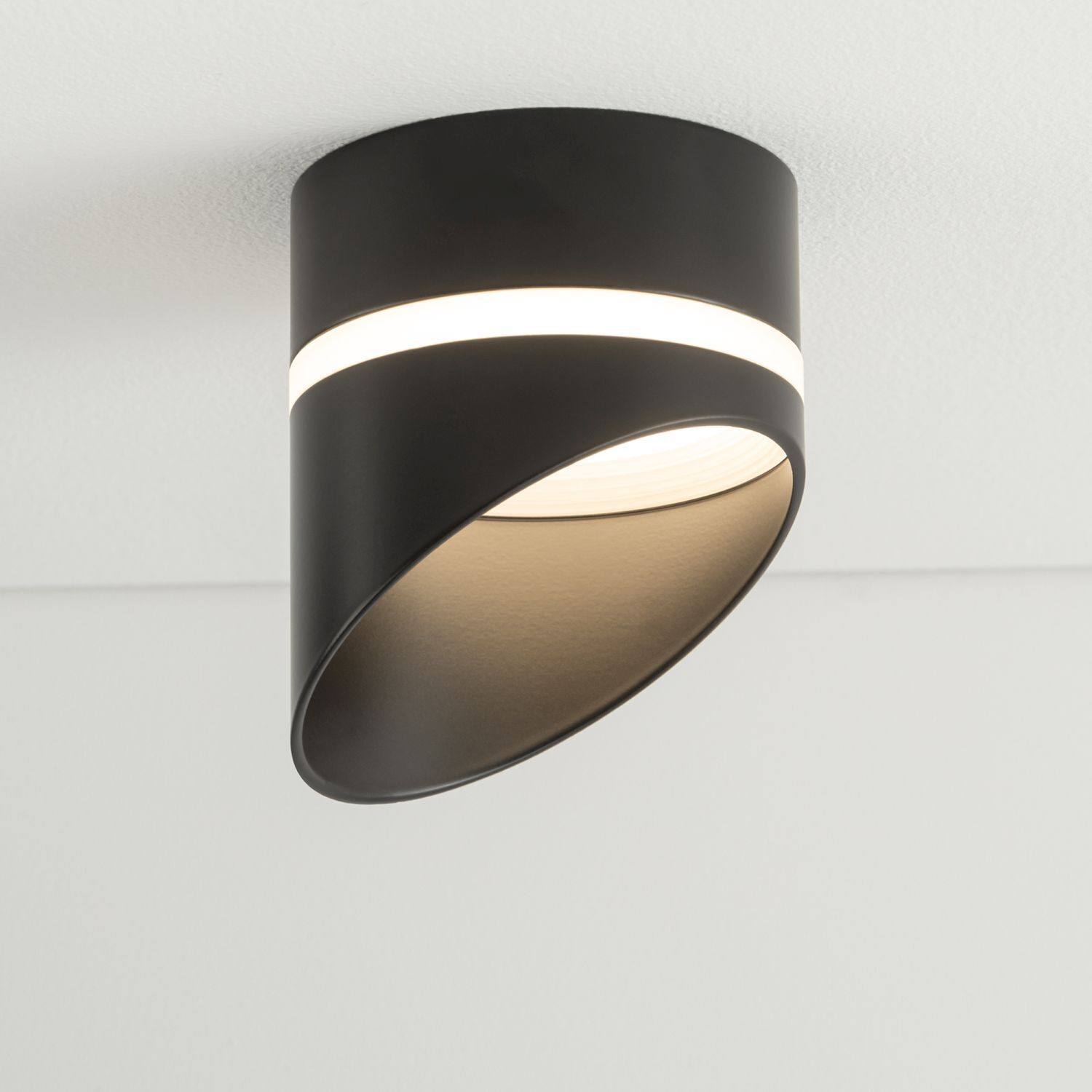 Einbaustrahler GX53 Schwarz H: 12 cm Aluminium Modern