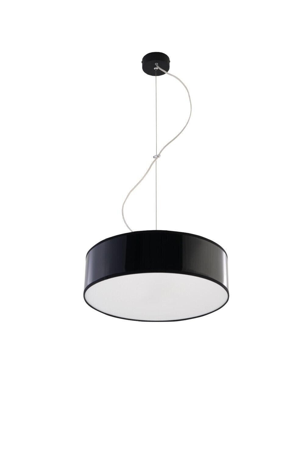 Moderne runde Pendelleuchte in Schwarz