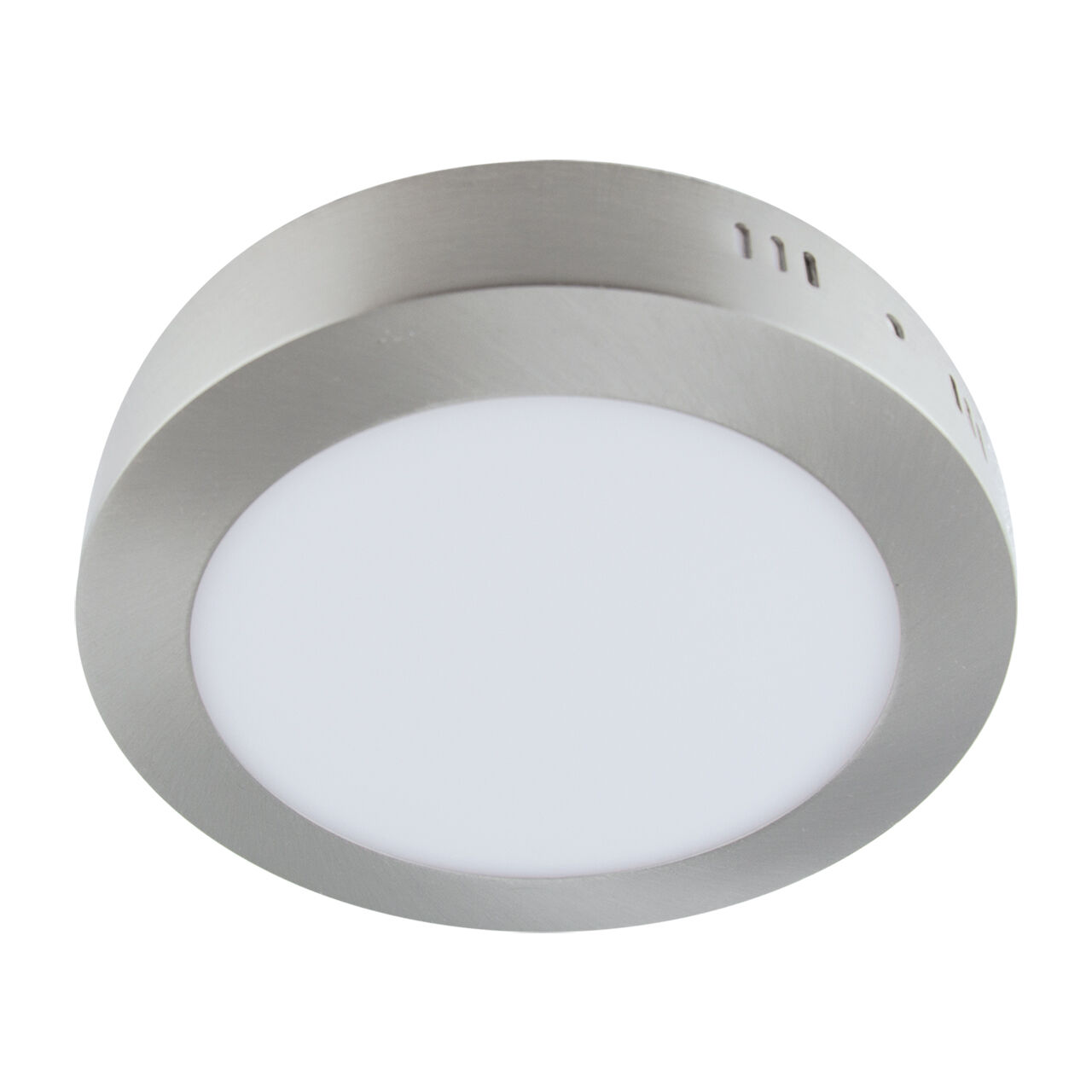 LED Deckenlampe rund D: 17 cm Chrom Weiß 4000 K