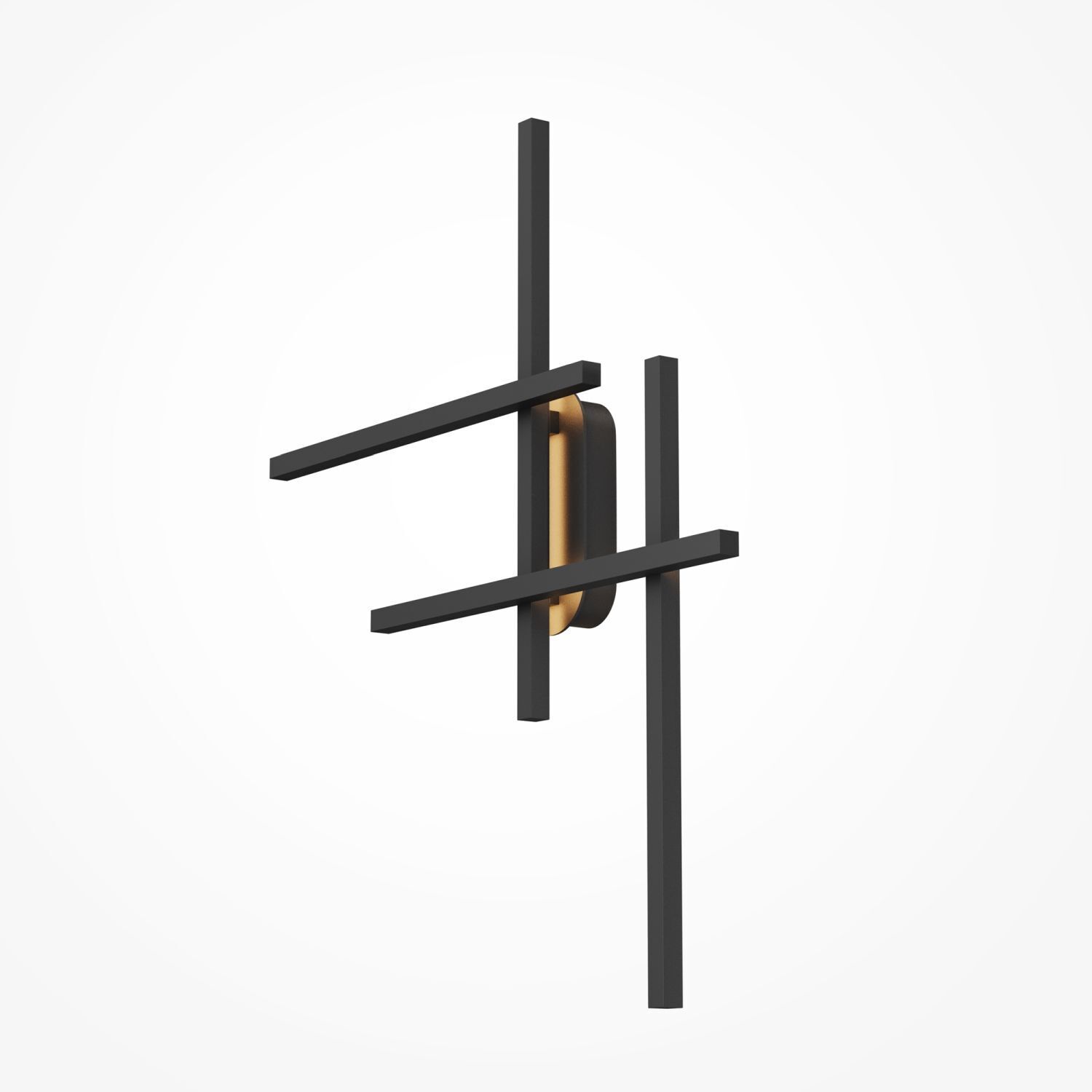 LED Wandlampe Aluminium 78 cm hoch Schwarz 750 lm LINA Kreuz, Symbol