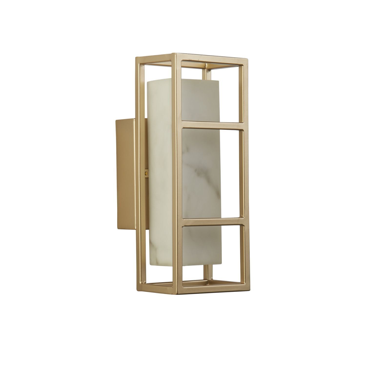 Wandleuchte, Goldfarbener Metallrahmen, Marmor-Sandstein, Wandlampe, Rahmen-Design
