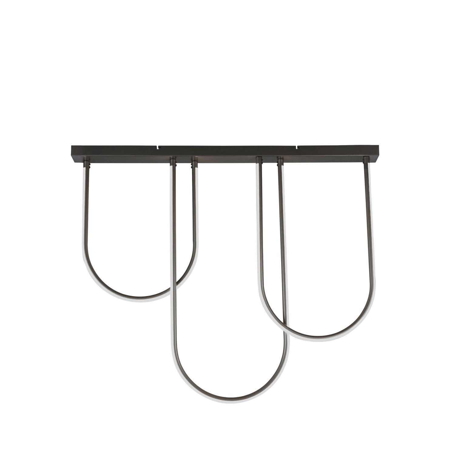 LED Deckenlampe Metall Bögen Modern 110 cm 35 W Schwarz