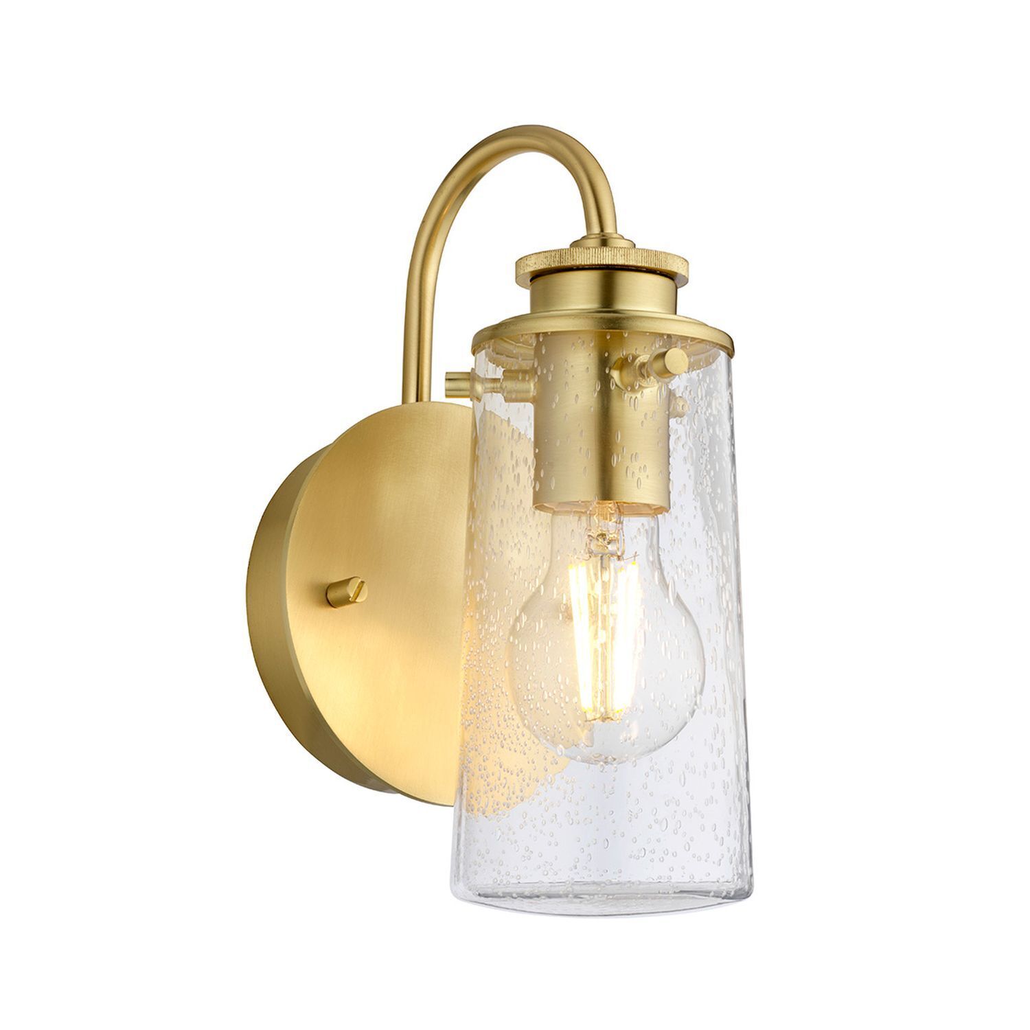 Badlampe Metall Glas E27 IP44 24,4 cm hoch SAIDA