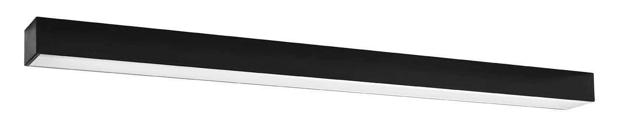 LED Deckenlampe Metall 90 cm blendarm 3000 K Schwarz