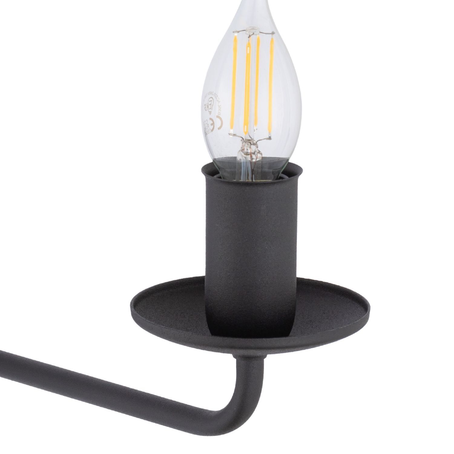 Wandlampe Rustikal Metall Schwarz für E27 dekorativ