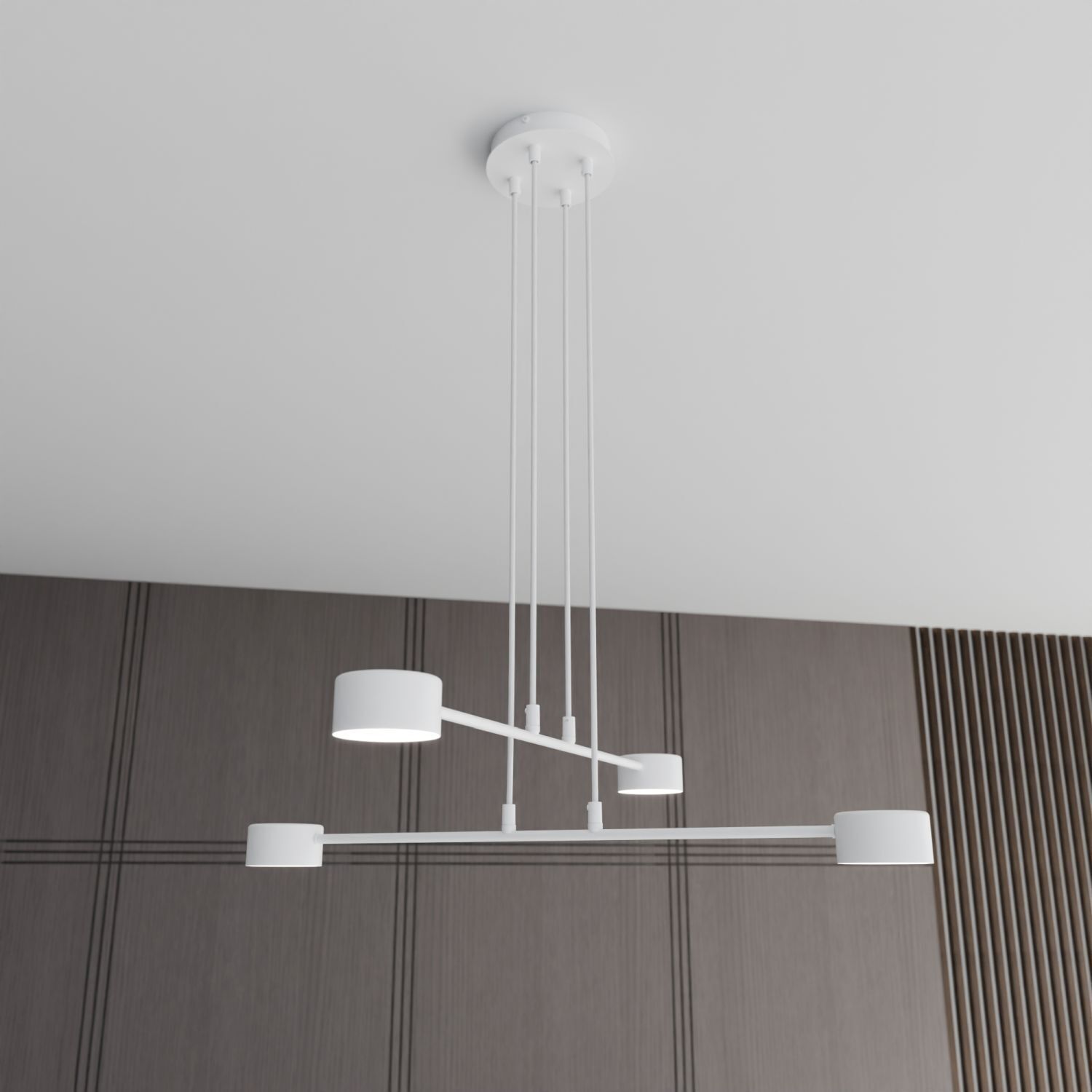 Hängeleuchte Weiß B: 70 cm Metall verstellbar GX53 4-flammig