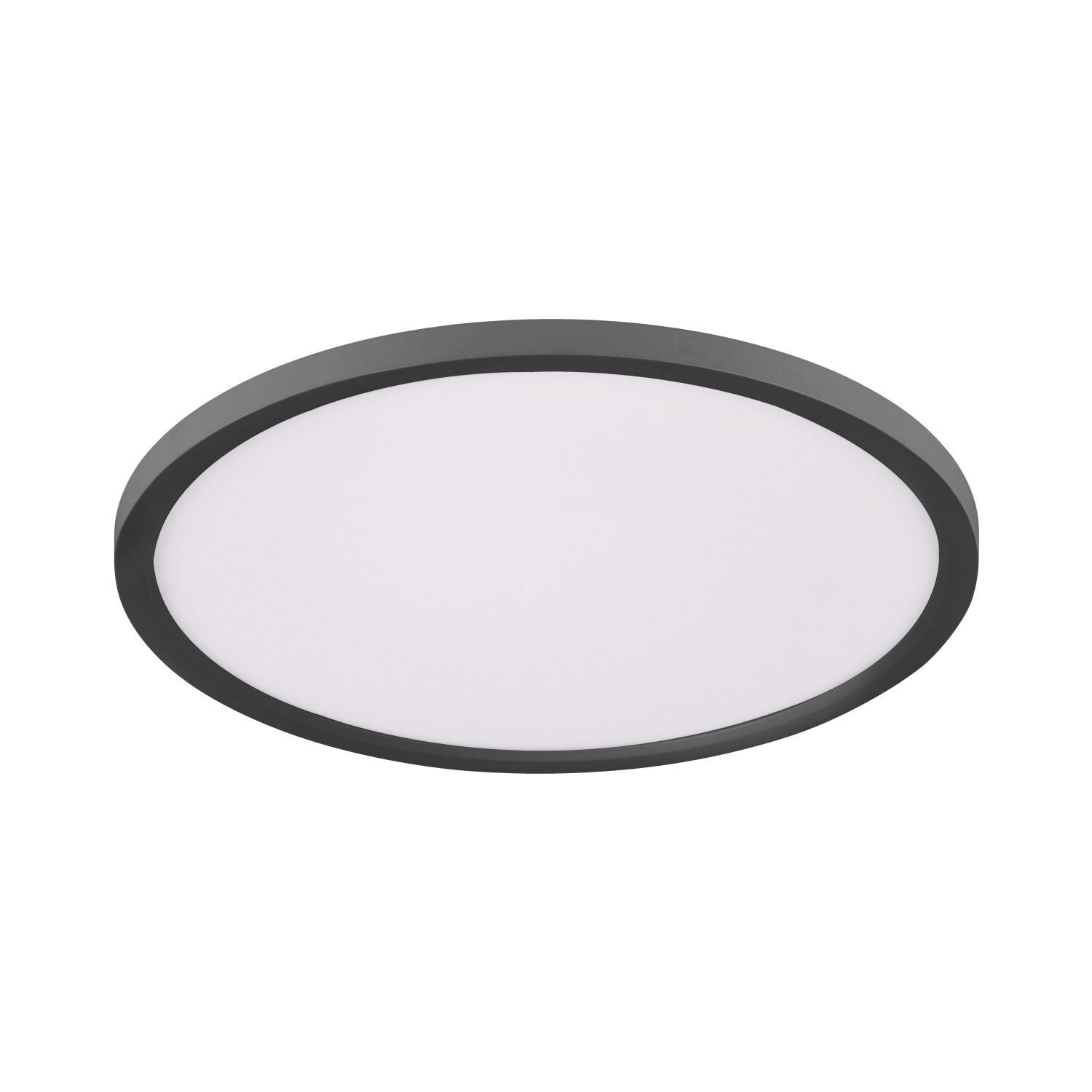Schwarze LED Deckenlampe dimmbar Ø40 cm Fernbedienung