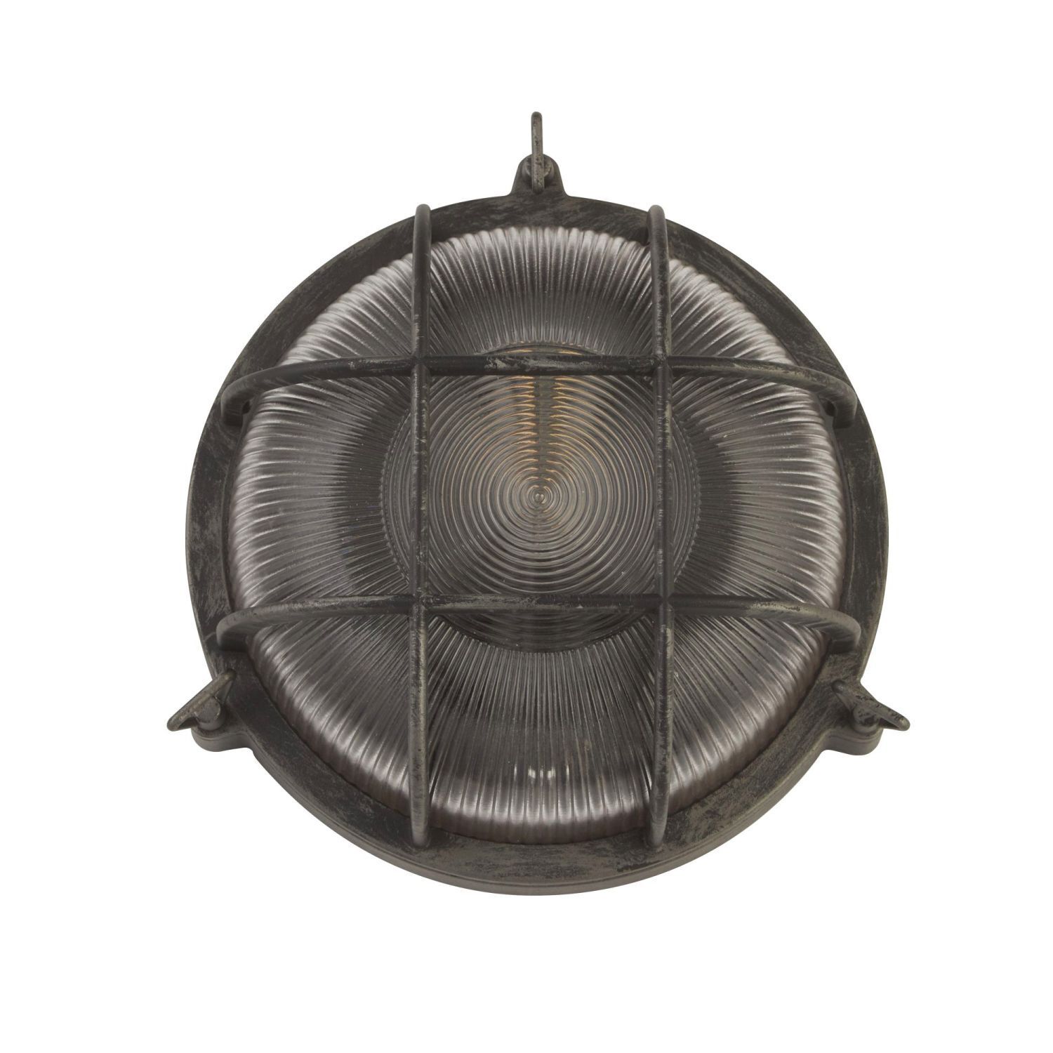 Wandleuchte außen in Silber Antik Maritim Ø 26,5 cm IP44