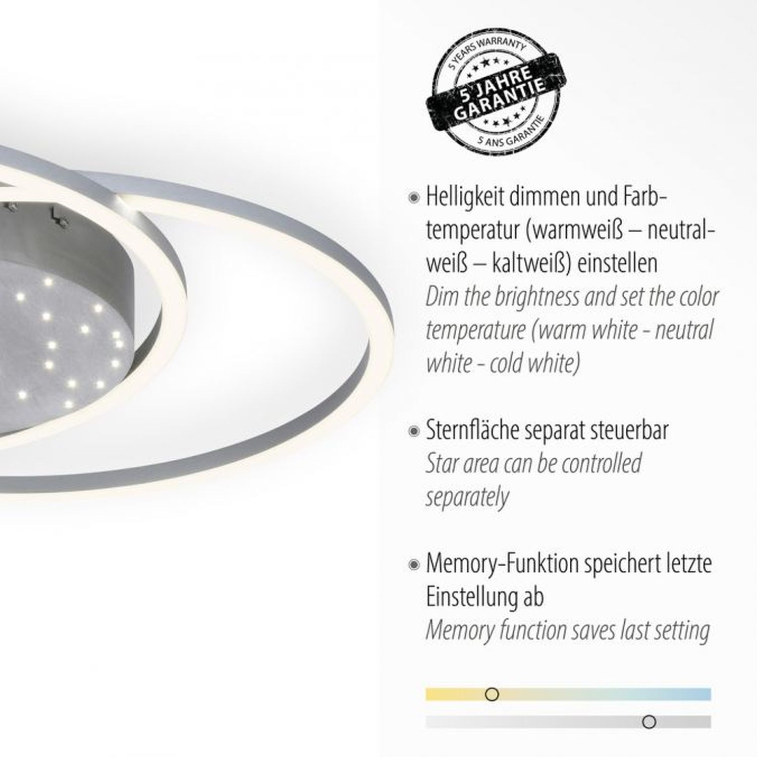 LED Deckenleuchte Sternenhimmel in Stahl 40 W dimmbar LED Deckenleuchte Sternenhimmel in Stahl 40 W dimmbar