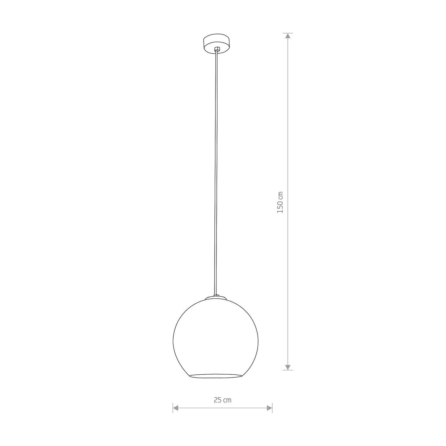 Hängeleuchte Silbern Decke Esstisch Lampe JARA hängelampe, lampe, kugelform, pendelleuchte, 150 cm