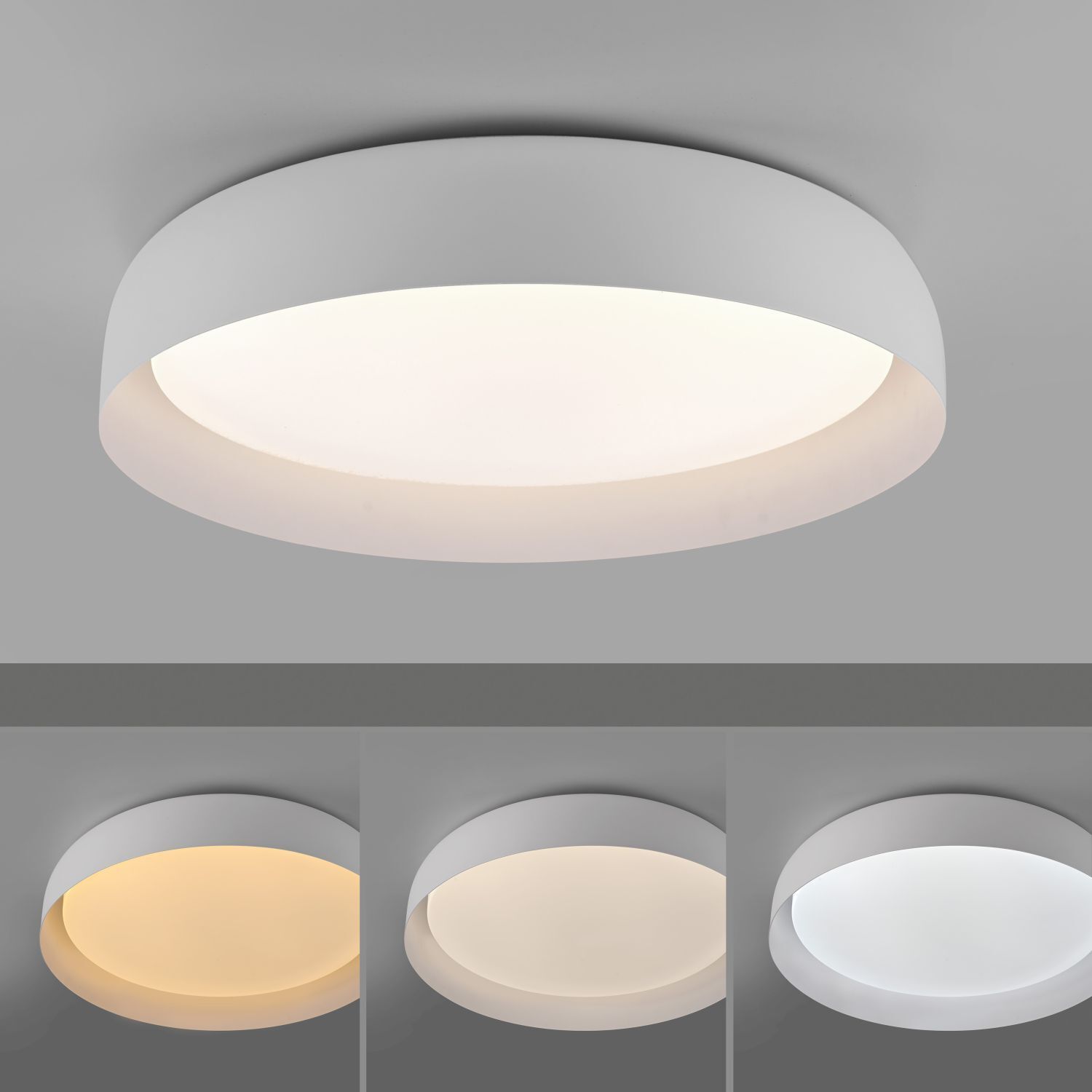 Dimmbare LED Deckenlampe Weiß Ø57 cm 3850 lm Modern