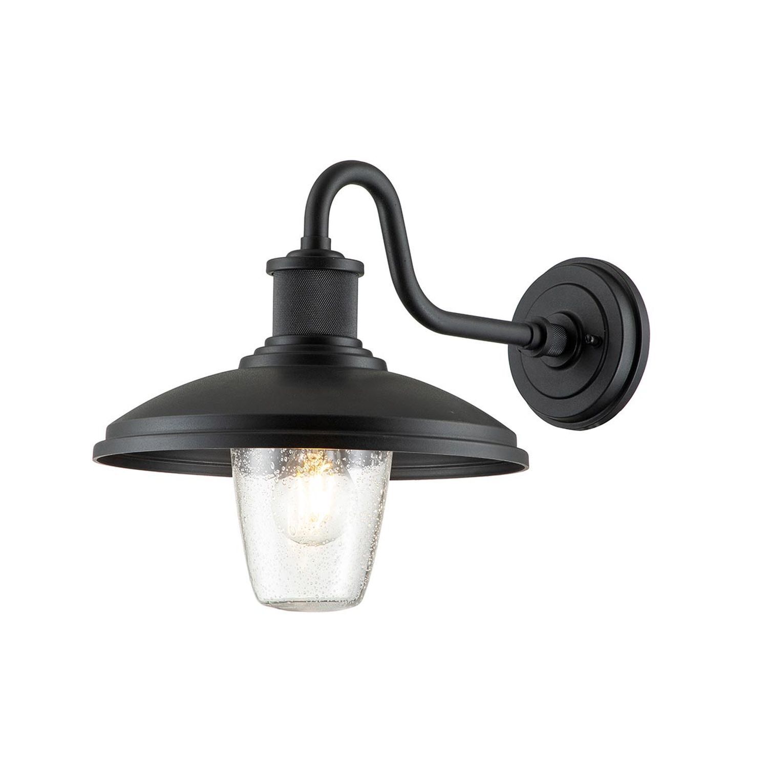 Wandlampe außen H: 33,1 cm IP44 Schwarz E27 Maritim