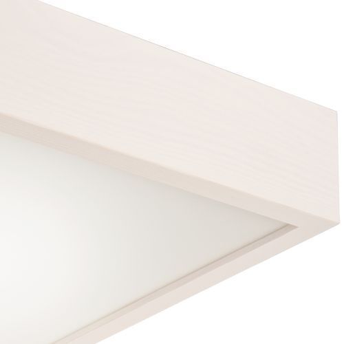 LED Deckenleuchte Weiß Holz eckig Wohnzimmer