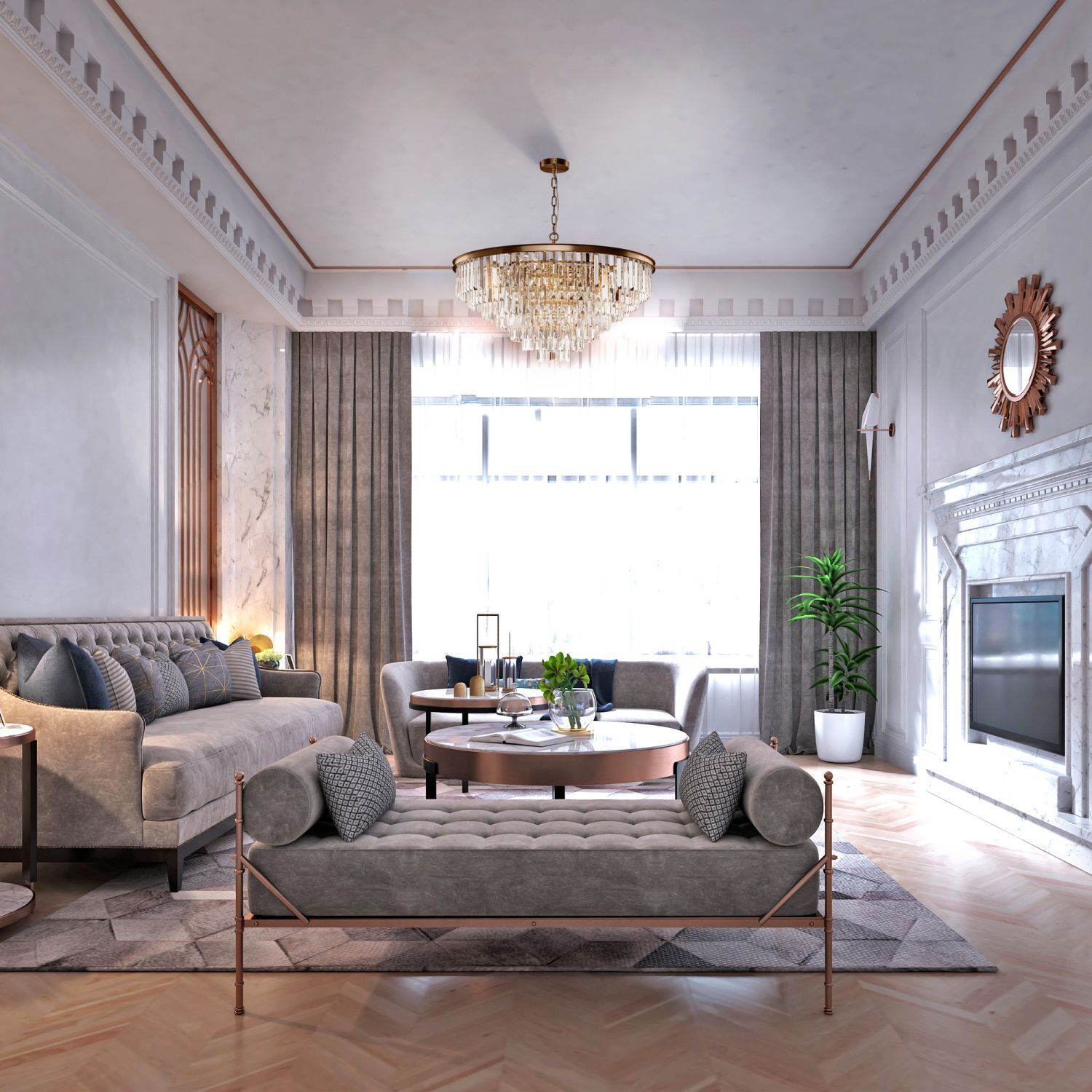 Dekoration für Zuhause, Wohnzimmer, Innenarchitektur, Tabelle, Kronleuchter