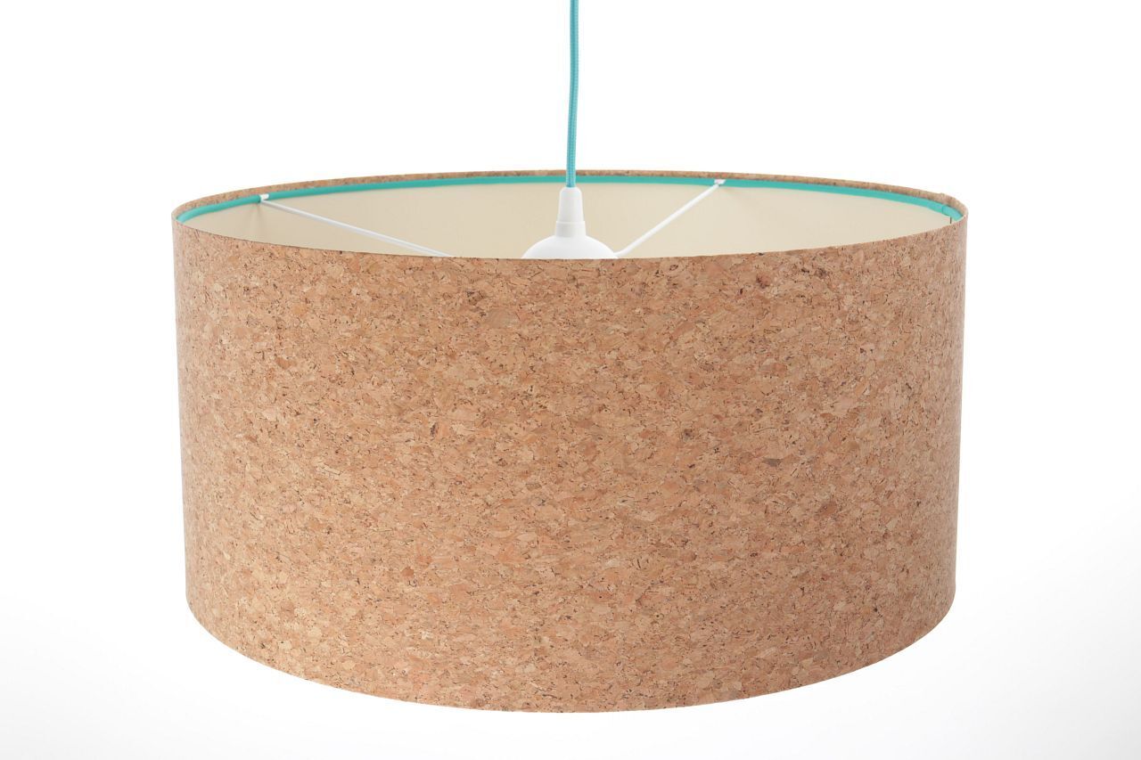 Hängeleuchte E27 Ø 30 cm Kork Modern Wohnzimmer