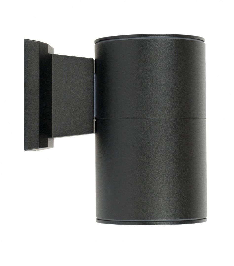 Außenwandlampe Schwarz Aluminium rund IP54 ONTARIO