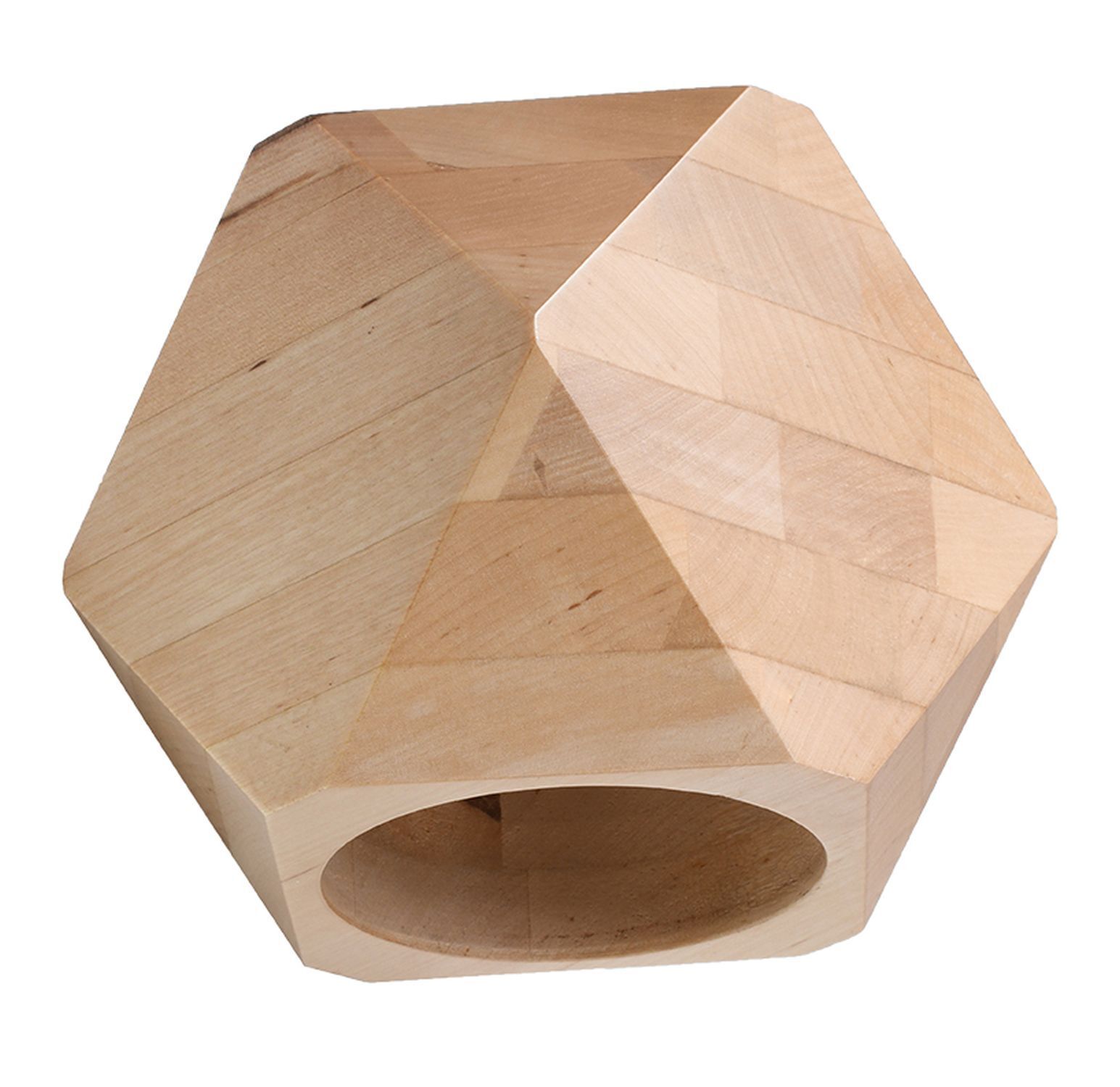 Wohnliche Wandleuchte Holz G9 T:14 cm Skandinavisch holz, geometrisch, holzhaus, löcher, naturholz