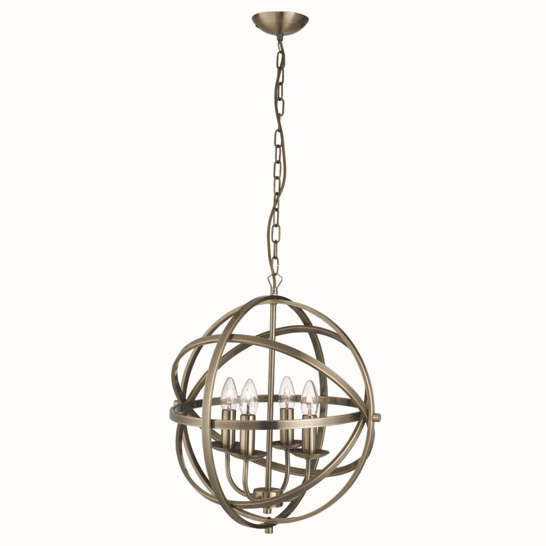 Hängeleuchte in Bronze 4-flmg