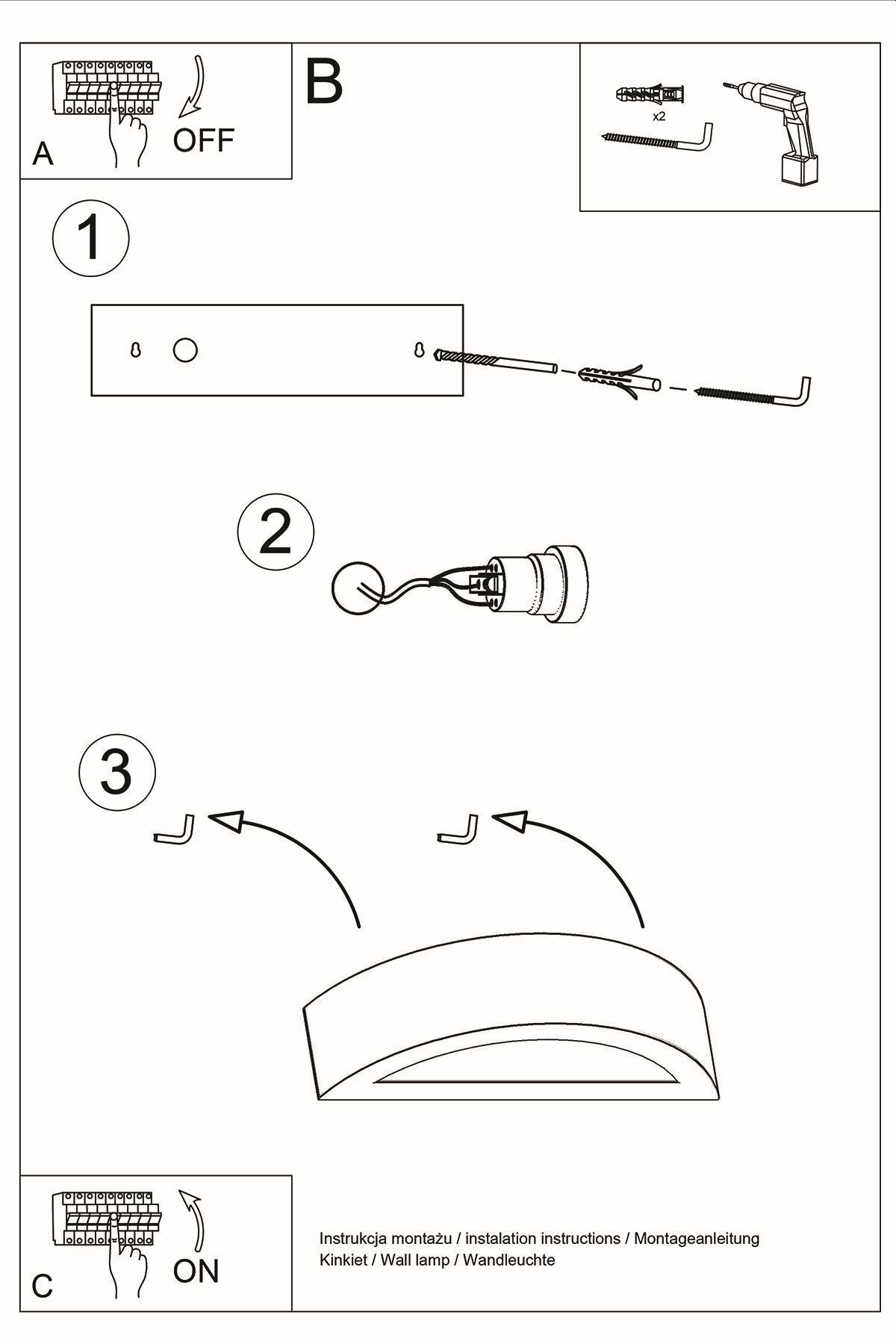 indirekte Wandlampe Schwarz Up Down 40 cm breit E27