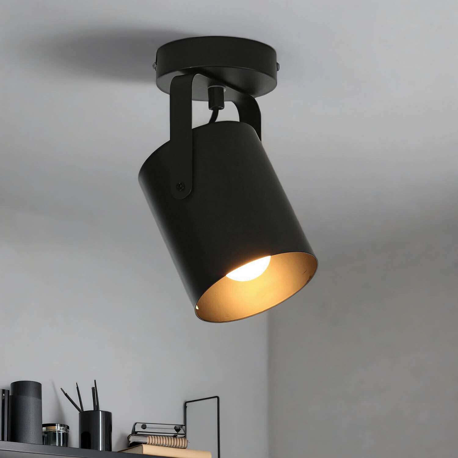 Strahler Decke Schwarz E27