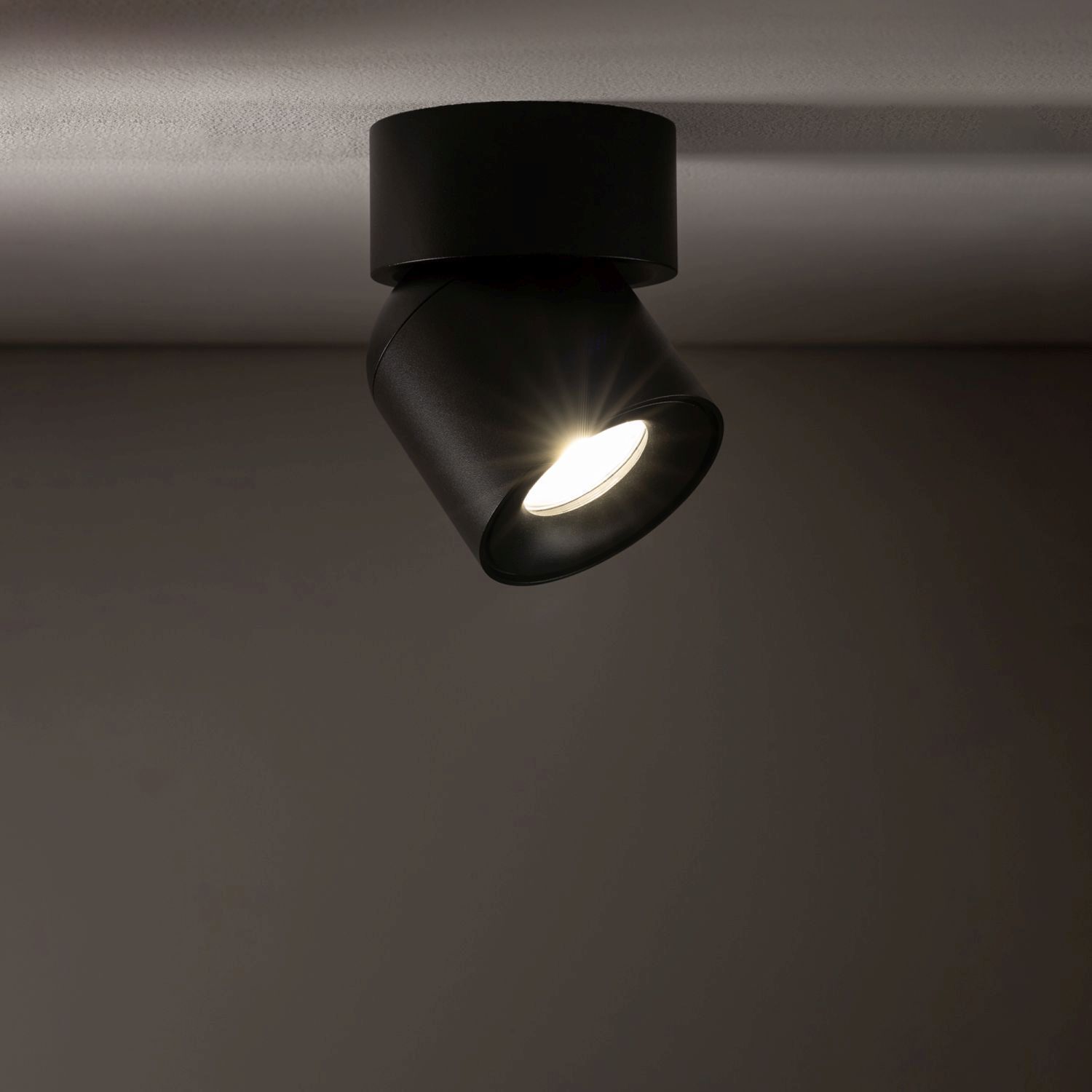Flexibler Deckenstrahler Schwarz GU10 B:9,4 cm klein Beleuchtung, Lampe, Klebeband, Deckenleuchte