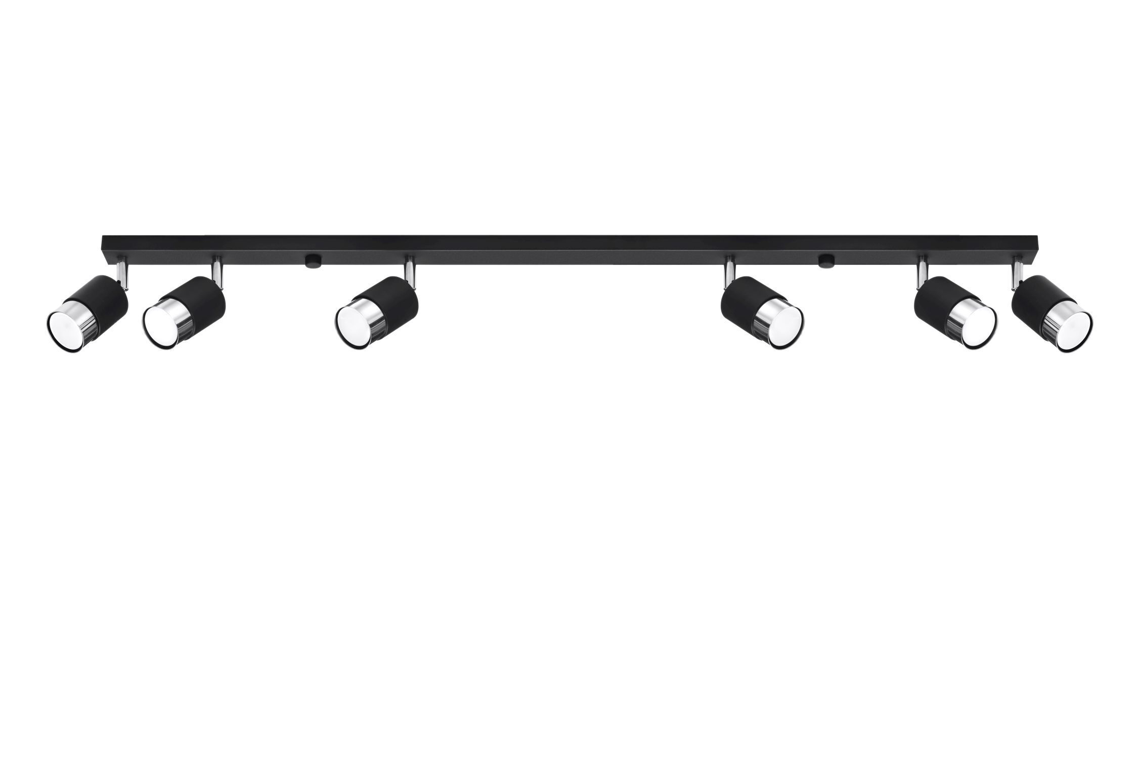 Deckenstrahler Schwarz Chrom 117 cm lang schwenkbar