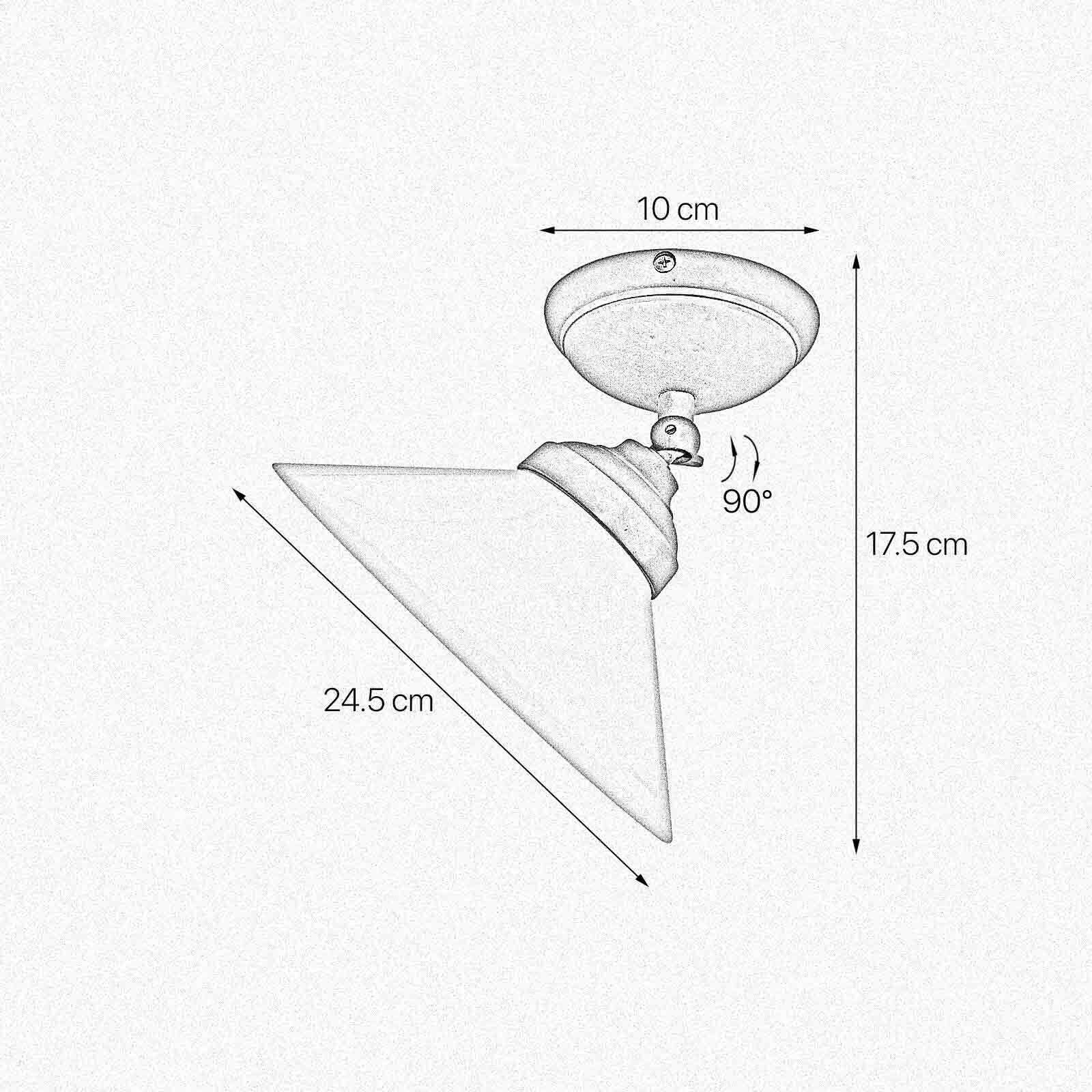 Deckenspot schwenkbar Ø 24,5 cm Glas Messing E27