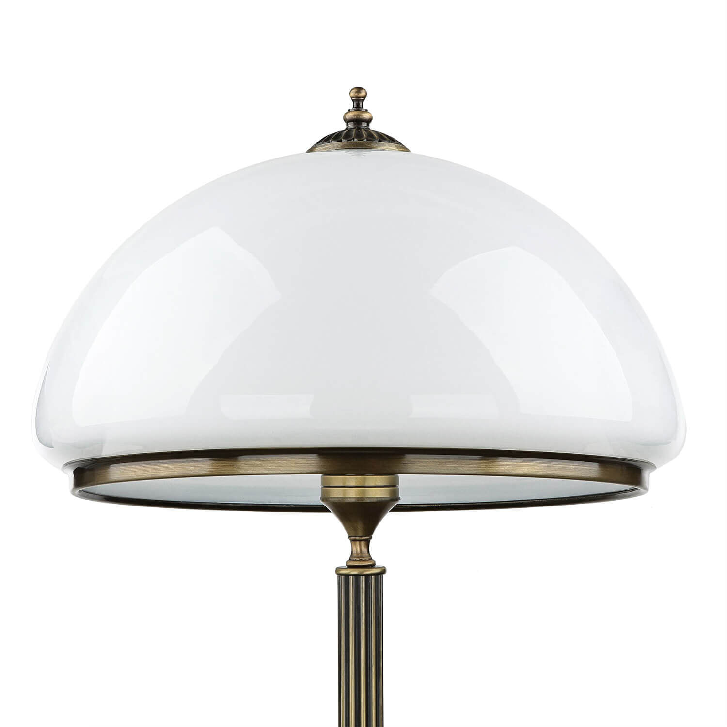 Stehlampe MARLOW in Messing antik 170cm Wohnzimmer Lampe, Lampenschirm