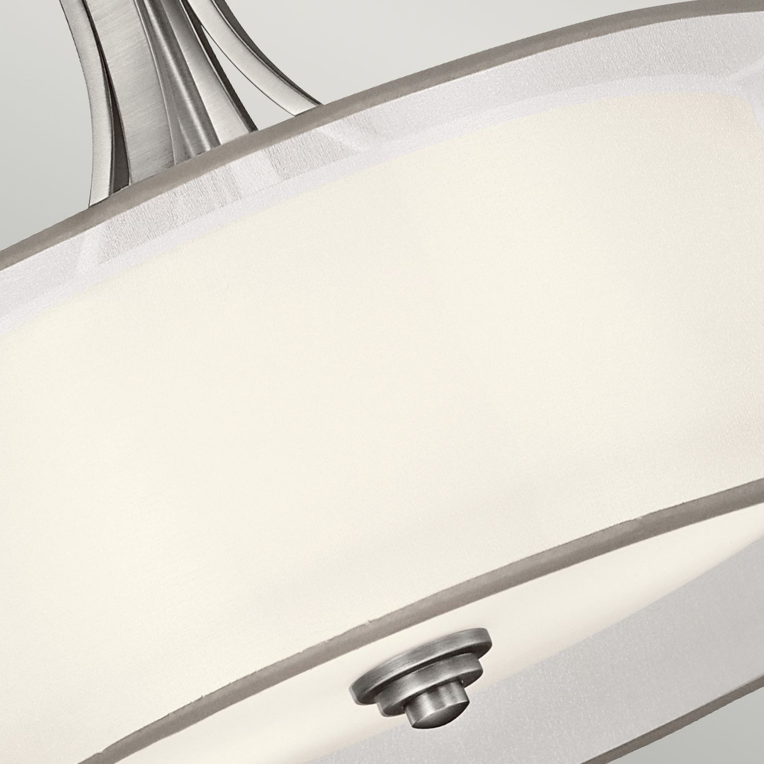 Hängelampe Weiß Zinn antik Ø51cm blendarm 4x E27 Lampe