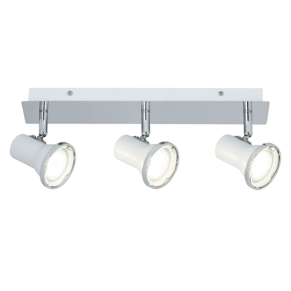 deckenstrahler, spotlights, drei-lampen, einfache-rahmen, metallic-weiß