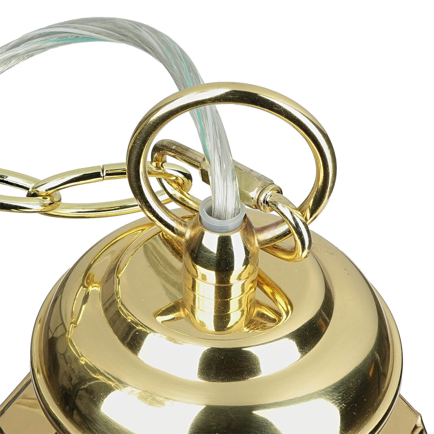 Outdoor Hängeleuchte Messing Glas Vintage Design E27 Rauchrohr