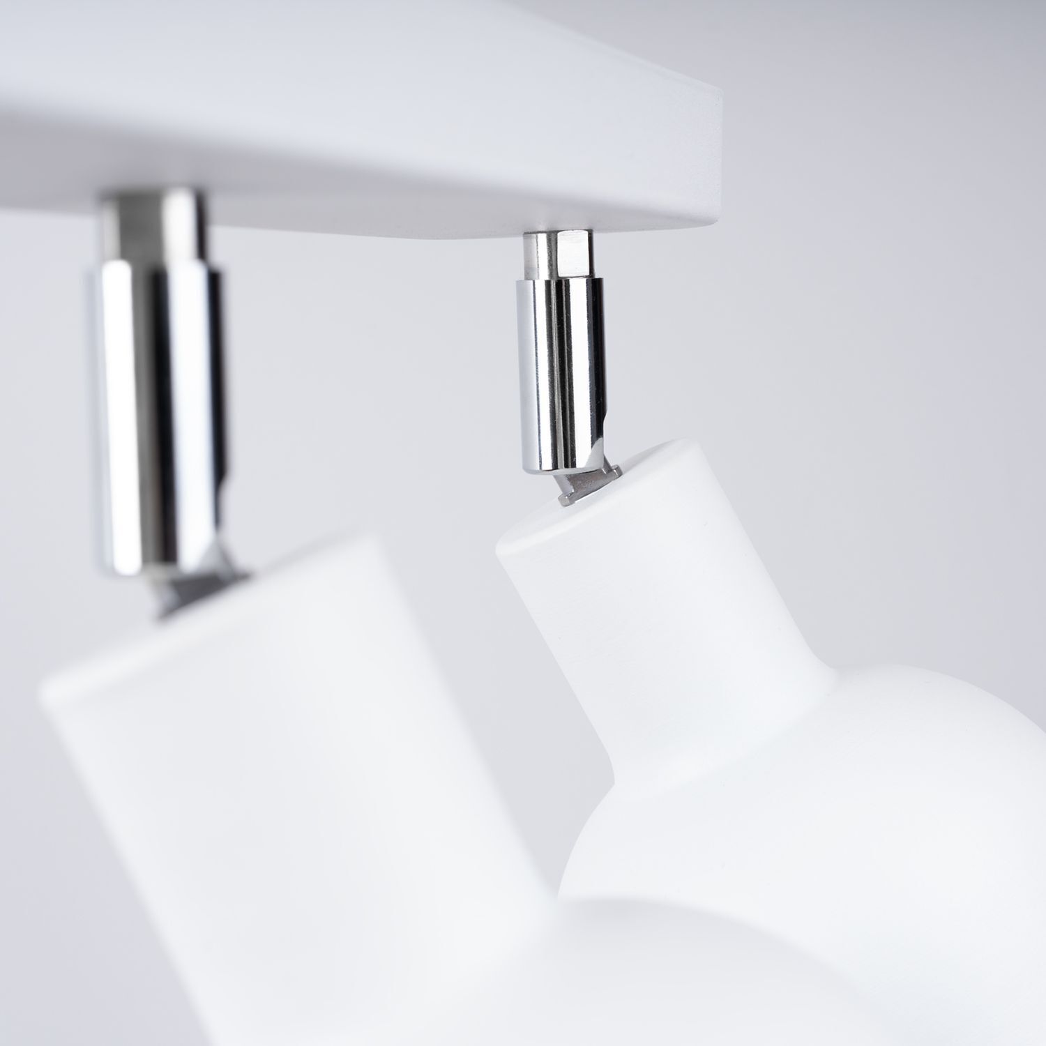 Deckenspot verstellbar Weiß Stahl E27 59 cm 3-flammig Lampen, Deckenlampe, Metall, Chrom, Beleuchtung