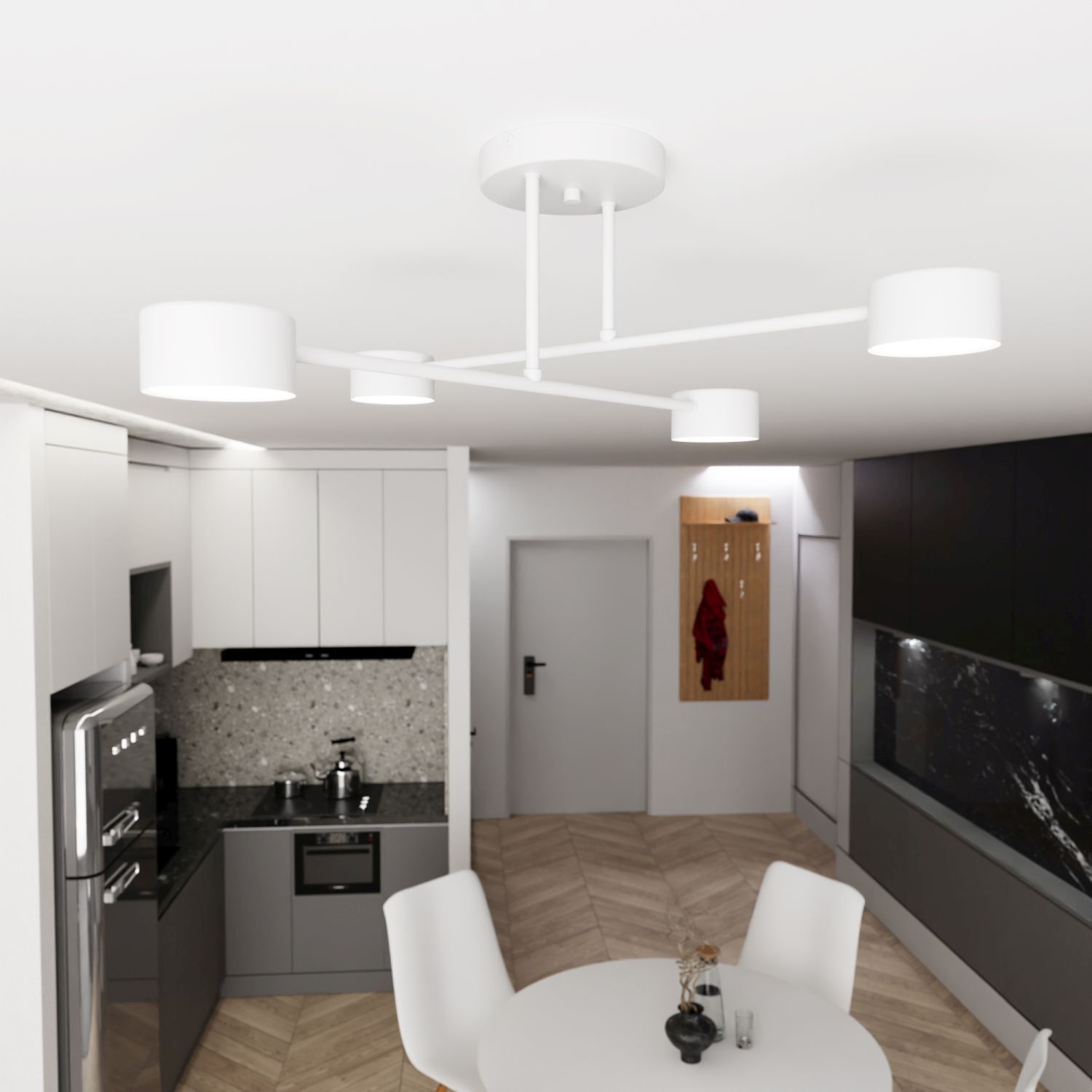 Deckenlampe Weiß Metall GX53 4-flammig akzentuiert Küche, Esstisch, Herd, Küchenzeile, Decke Lampa