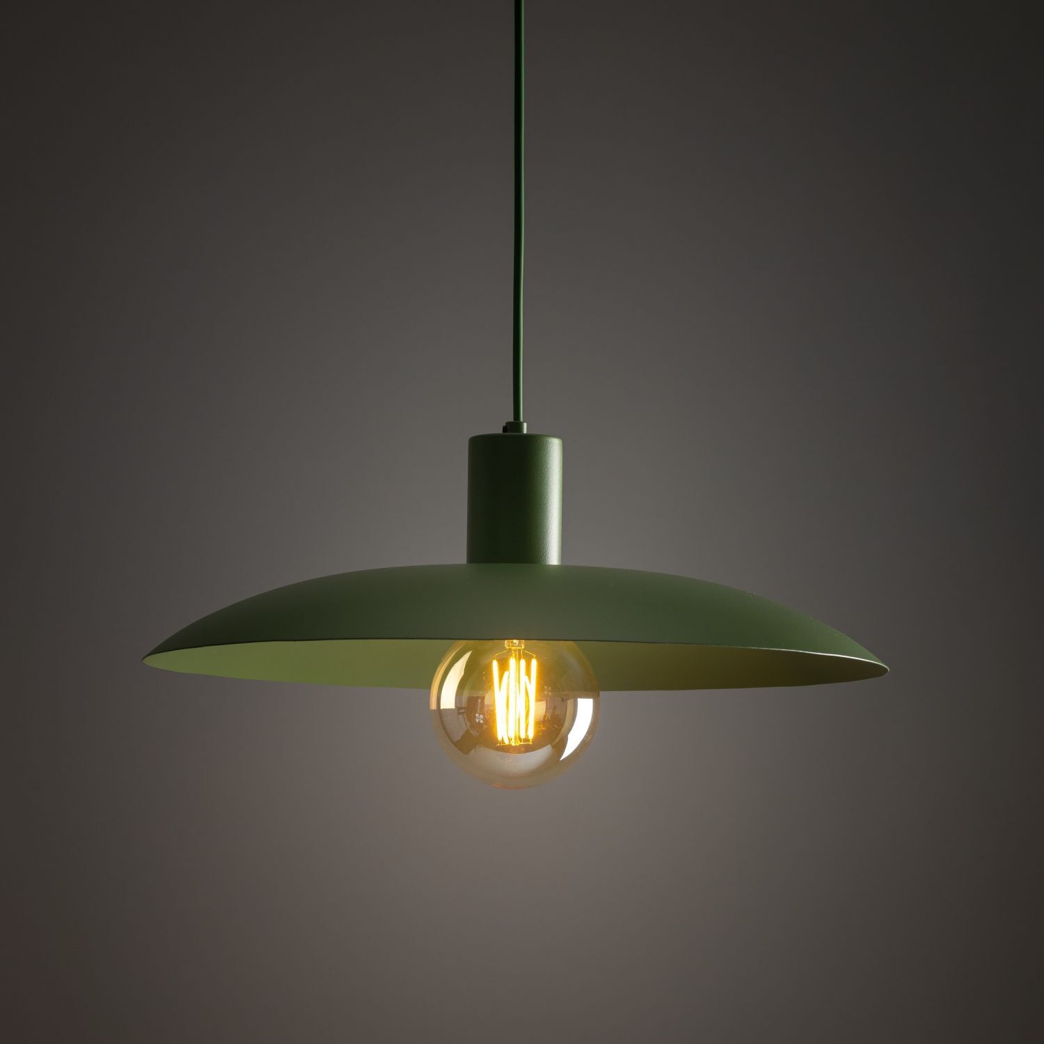 Runde Hängelampe Metall Ø41 cm E27 Loft in Grün