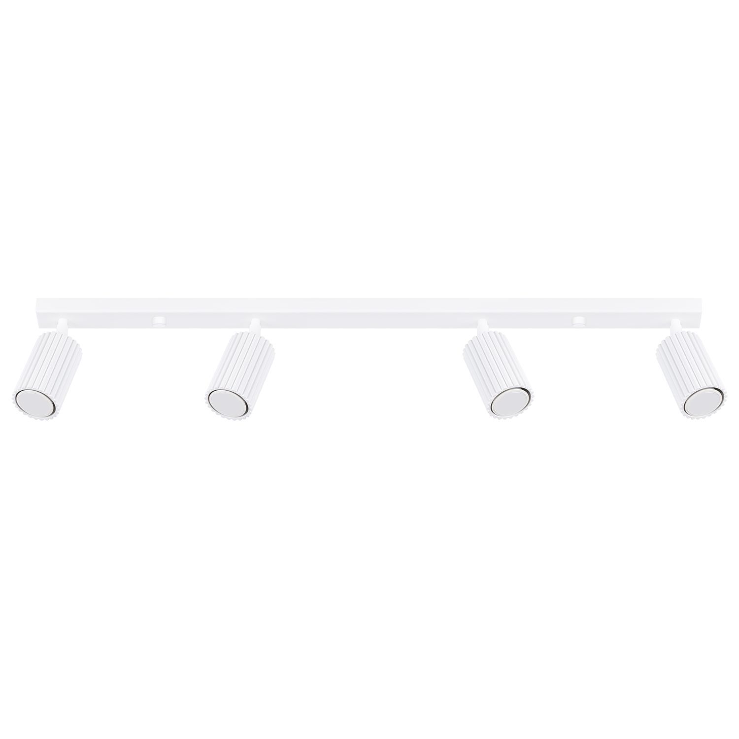 Deckenstrahler Weiß 4-flammig GU10 81 cm lang schwenkbar