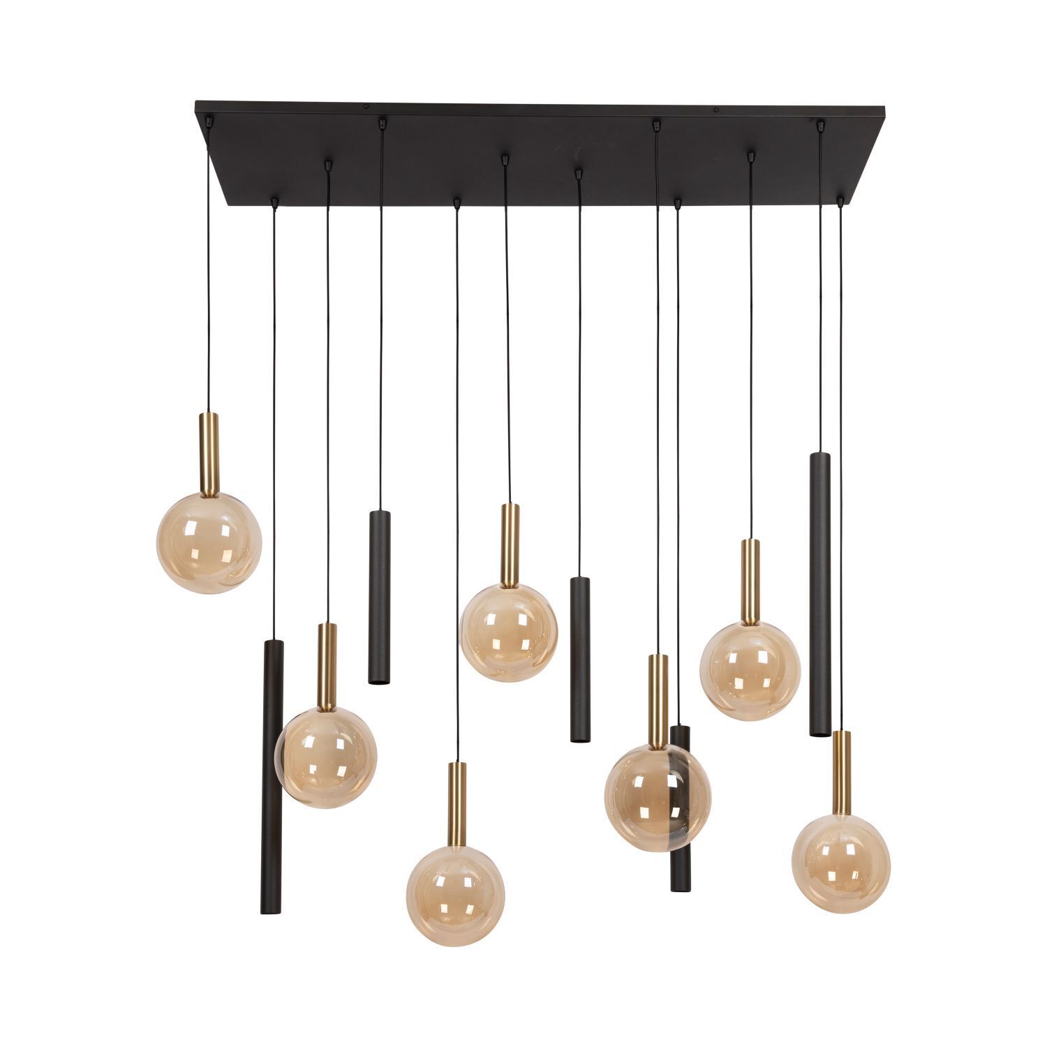Pendelleuchte Glas Bernstein 12-flammig G9 L:143 cm Drinnen, Zimmer, Duscharmatur, Kronleuchter, Lampe