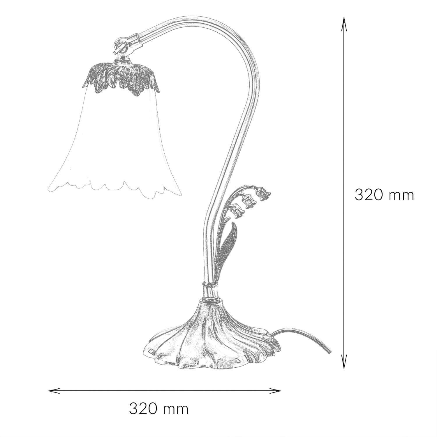 Florale Tischleuchte Tischlampe E14