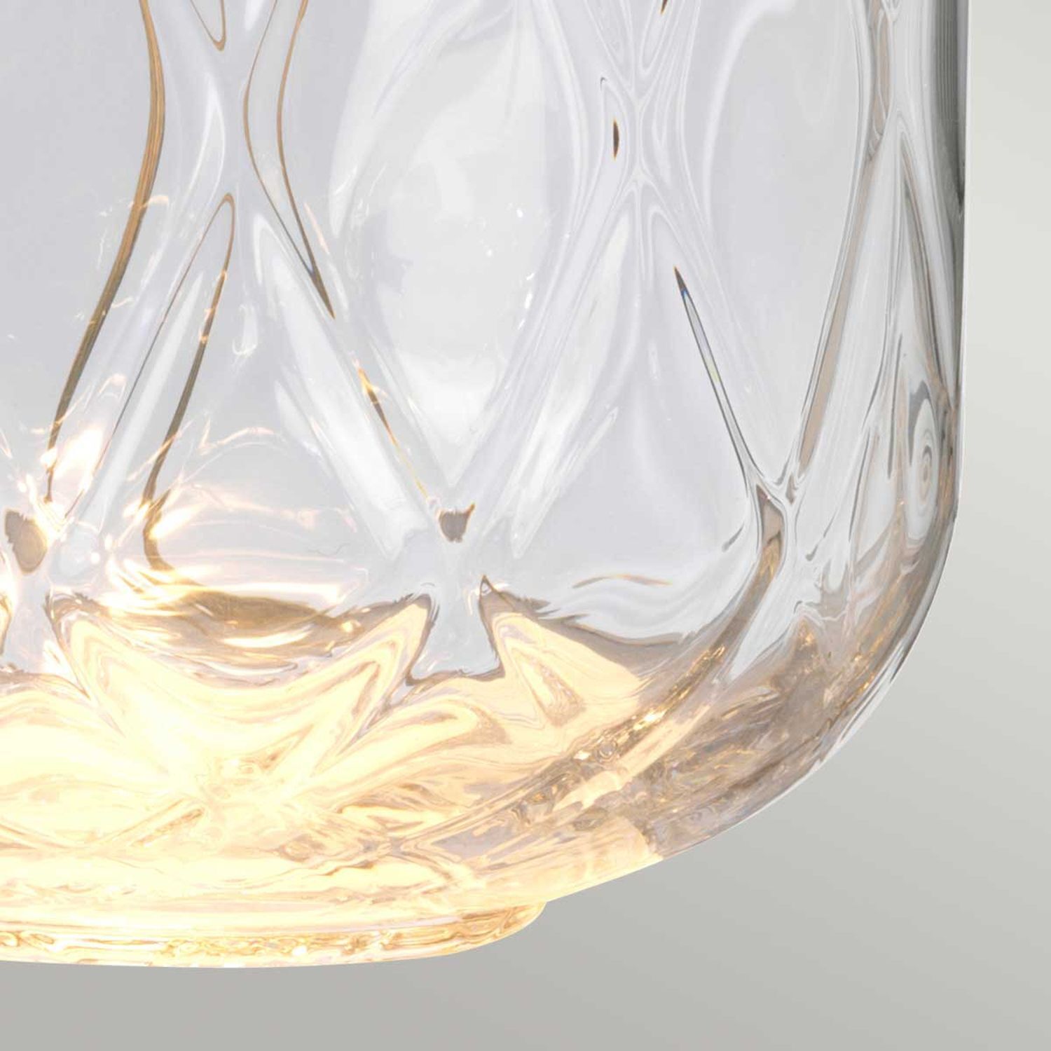 Tischlampe Glas Stoff 67,5 cm beleuchteter Sockel