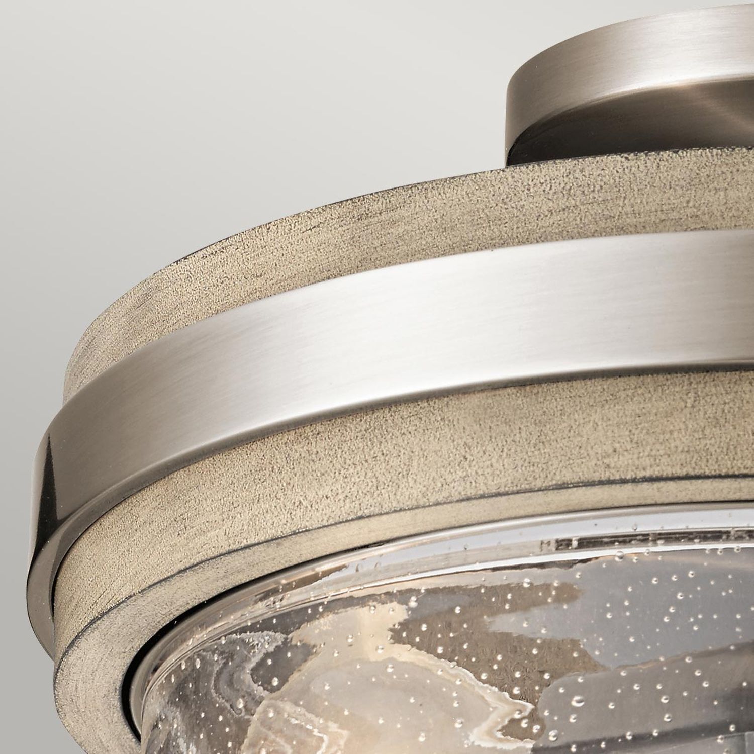 Deckenlampe innen rund D: 30,5 cm Metall Glas 1x E27