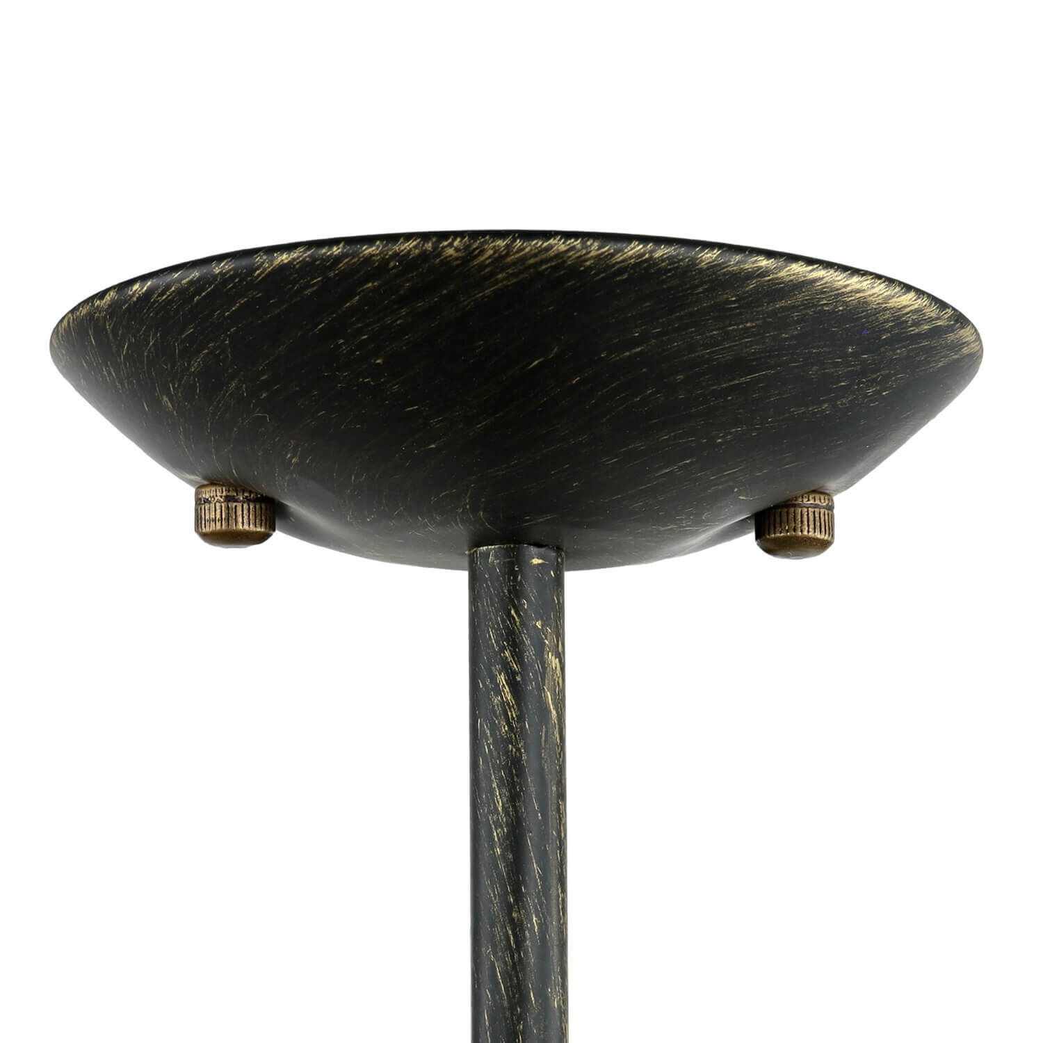 Deckenleuchte KORFU in Messing Antik 3-flmg Lampe, Nachttischlampe, Schwarz/Gold, Messing-Akzente, Strukturierte Oberfläche