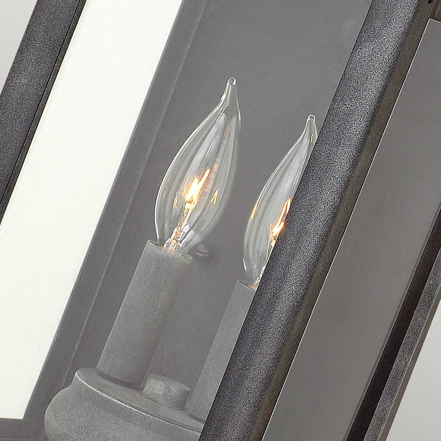 Wandlampe außen H: 45,1 cm IP44 E14 Aluminium Glas Vintage