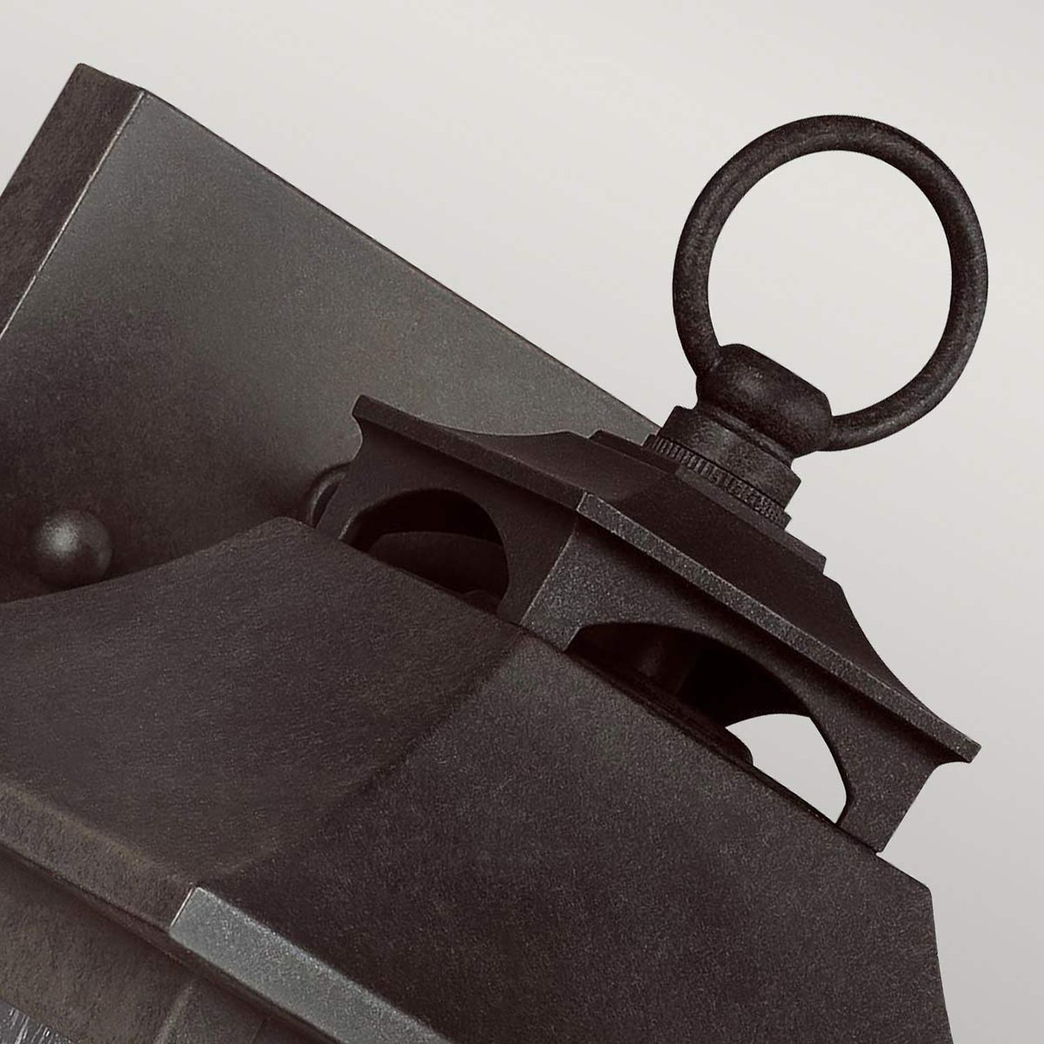 Außenleuchte Wand Edelstahl Glas H: 28,6 cm IP44 E27 Pistole, Waffe