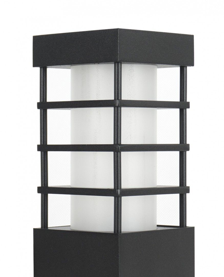 Moderne Gartenleuchte eckig 75 cm IP54 Schwarz