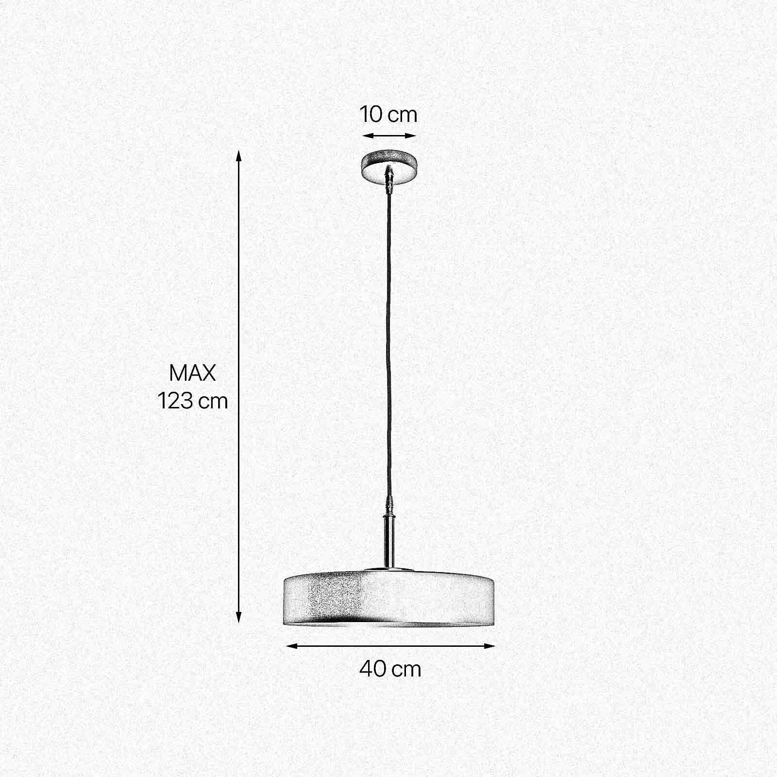 Runde Hängeleuchte Schwarz Gold E27 Ø 40 cm Messing Eisen Lampe