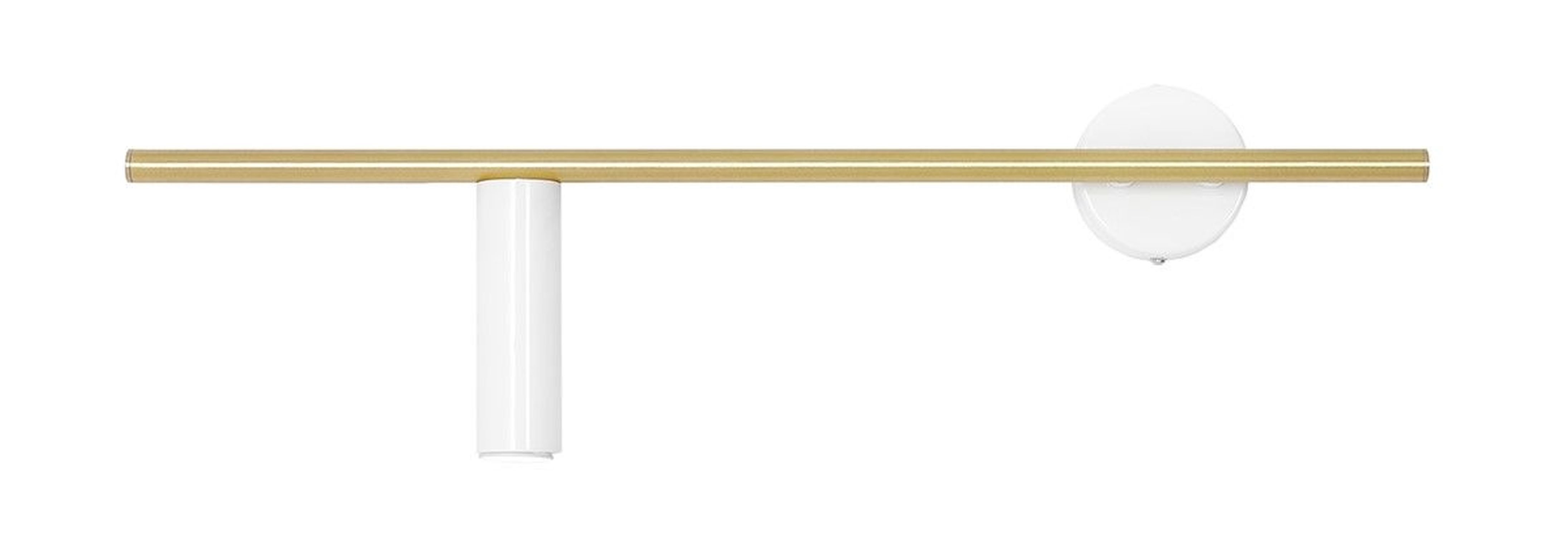 Retro Wandlampe Metall B:60 cm GU10 in Weiß Messing