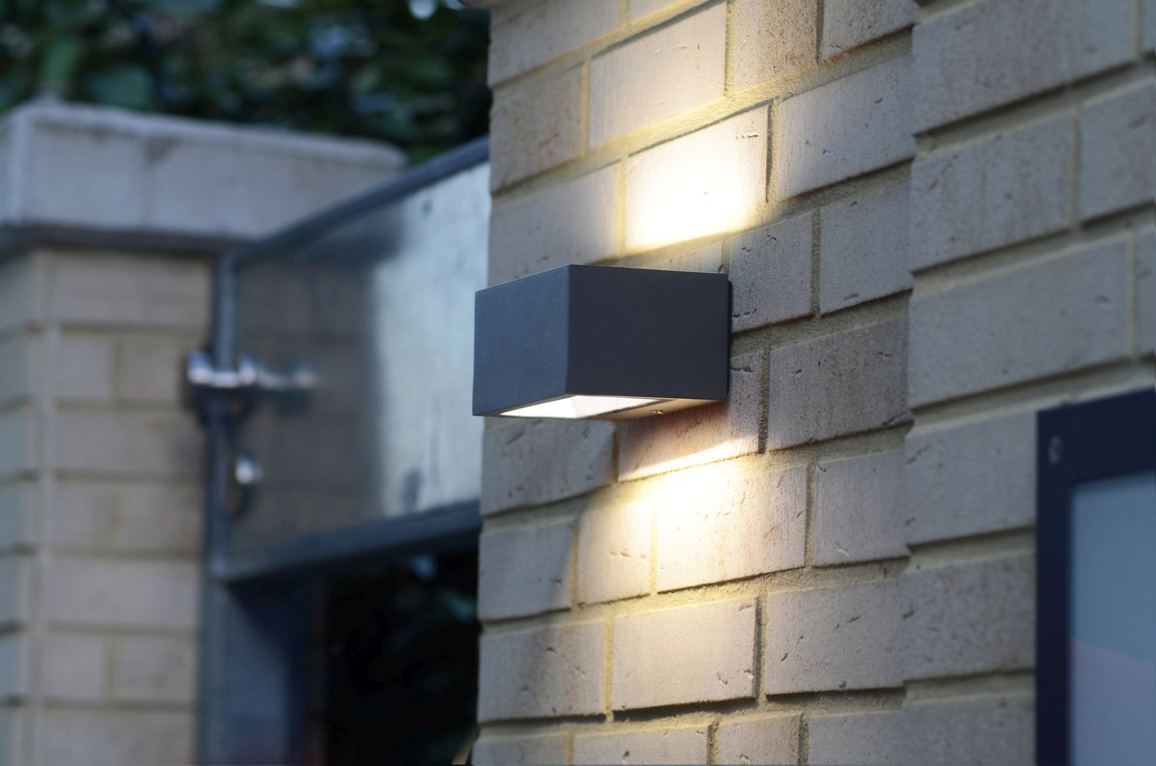 LED Wandlampe Up Down Aluminium Anthrazit 3000 K IP54