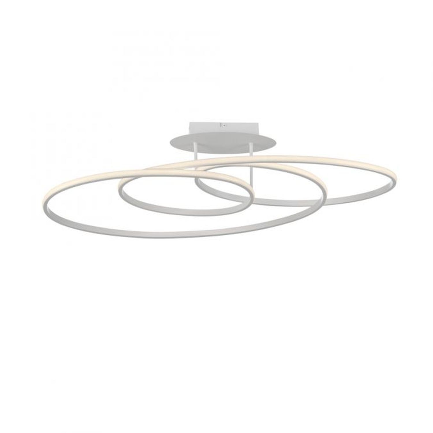 Dekorative LED Deckenleuchte Metall Weiß 3000 K Ringe